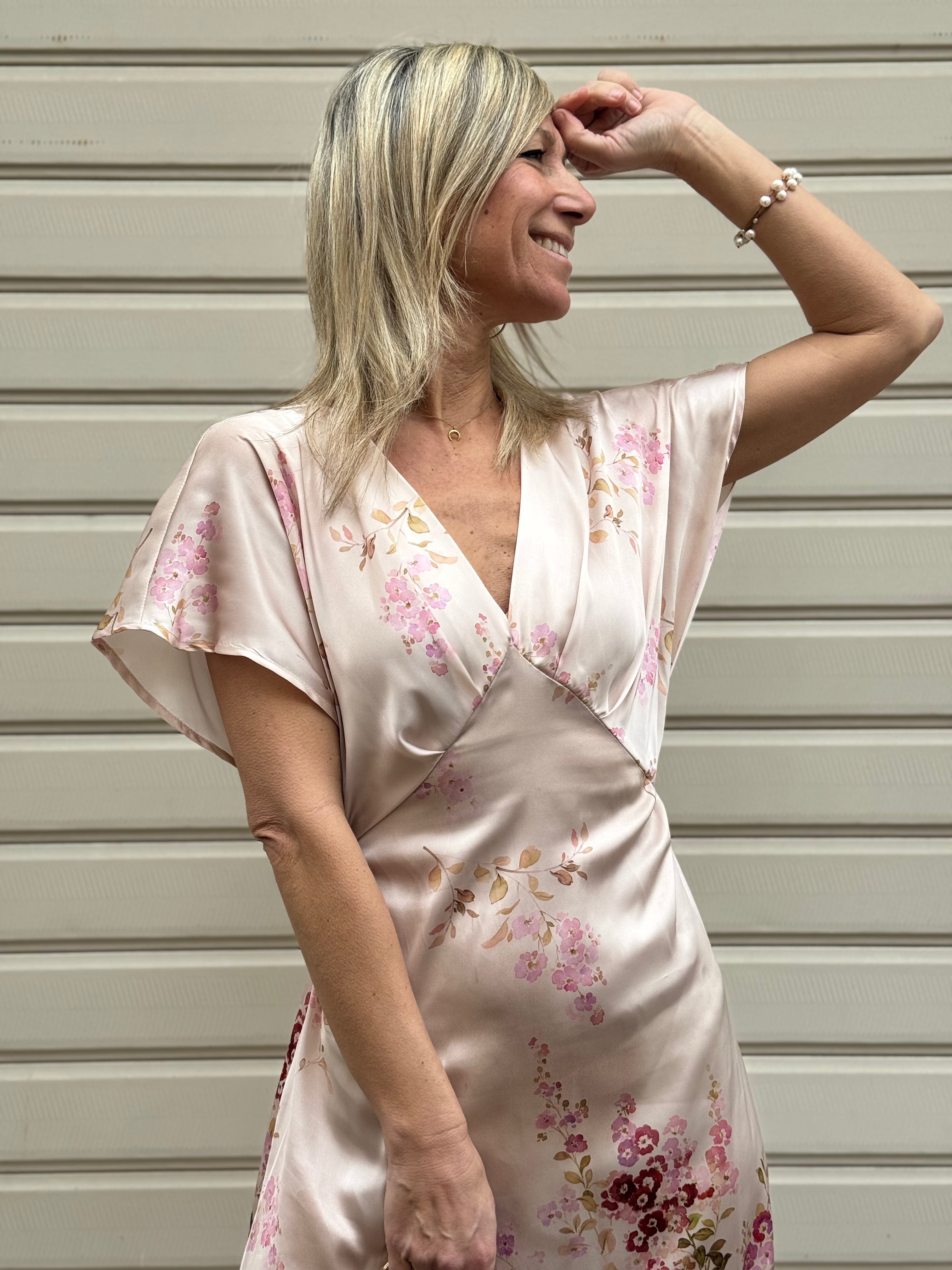 Abito raso fiori mimì