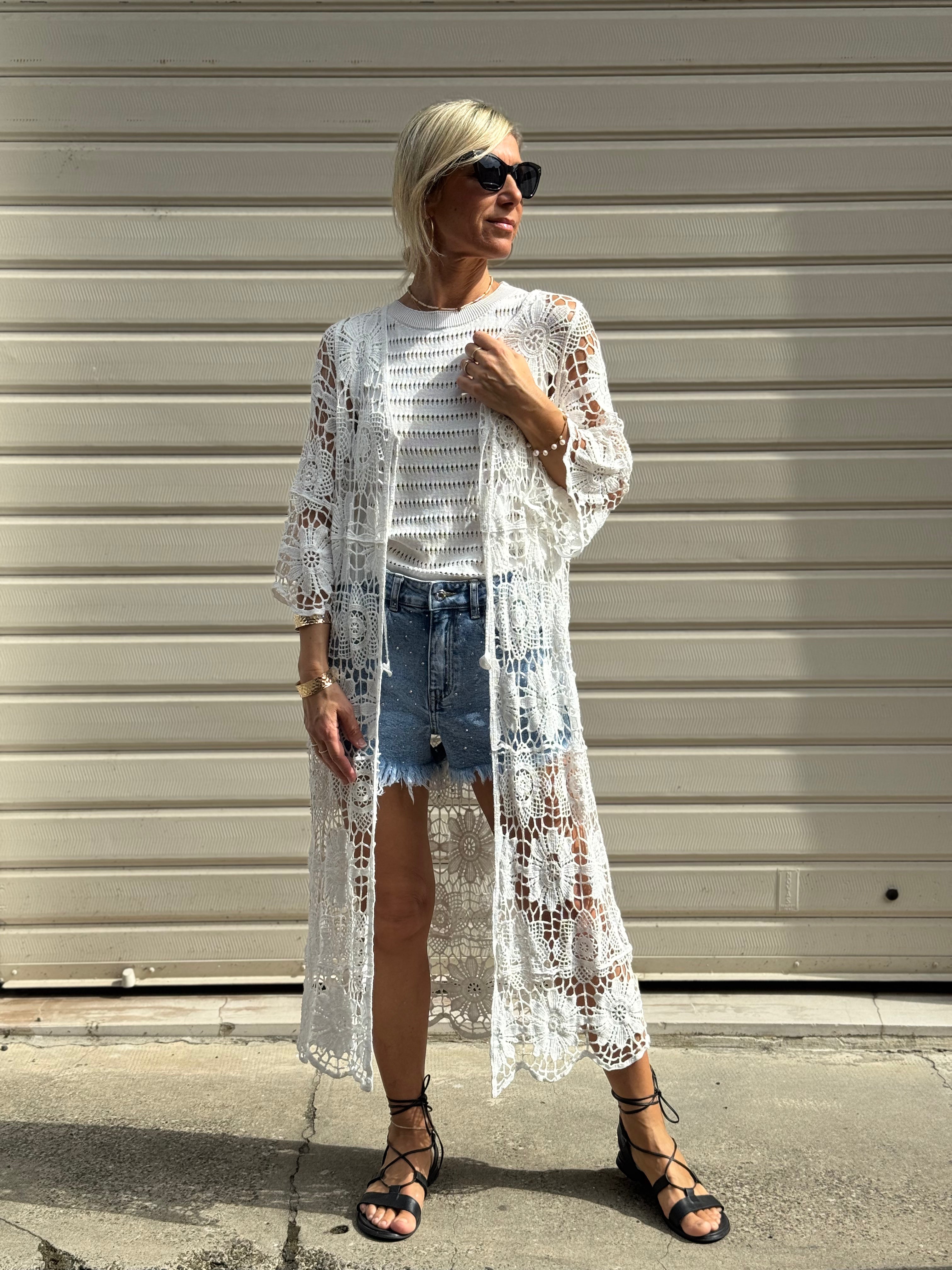 Maxi Cardigan Uncinetto