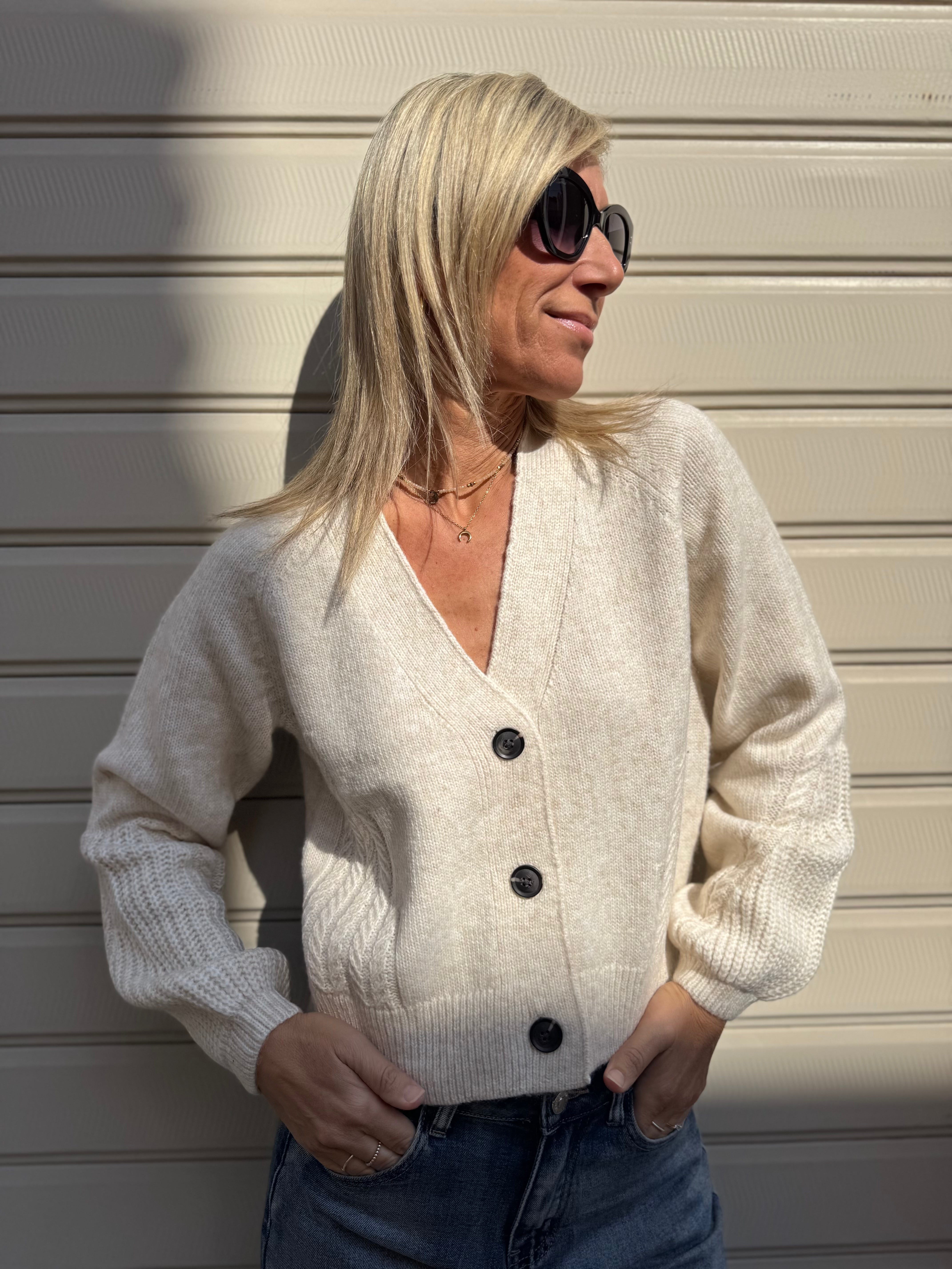 Cardigan treccia jdy