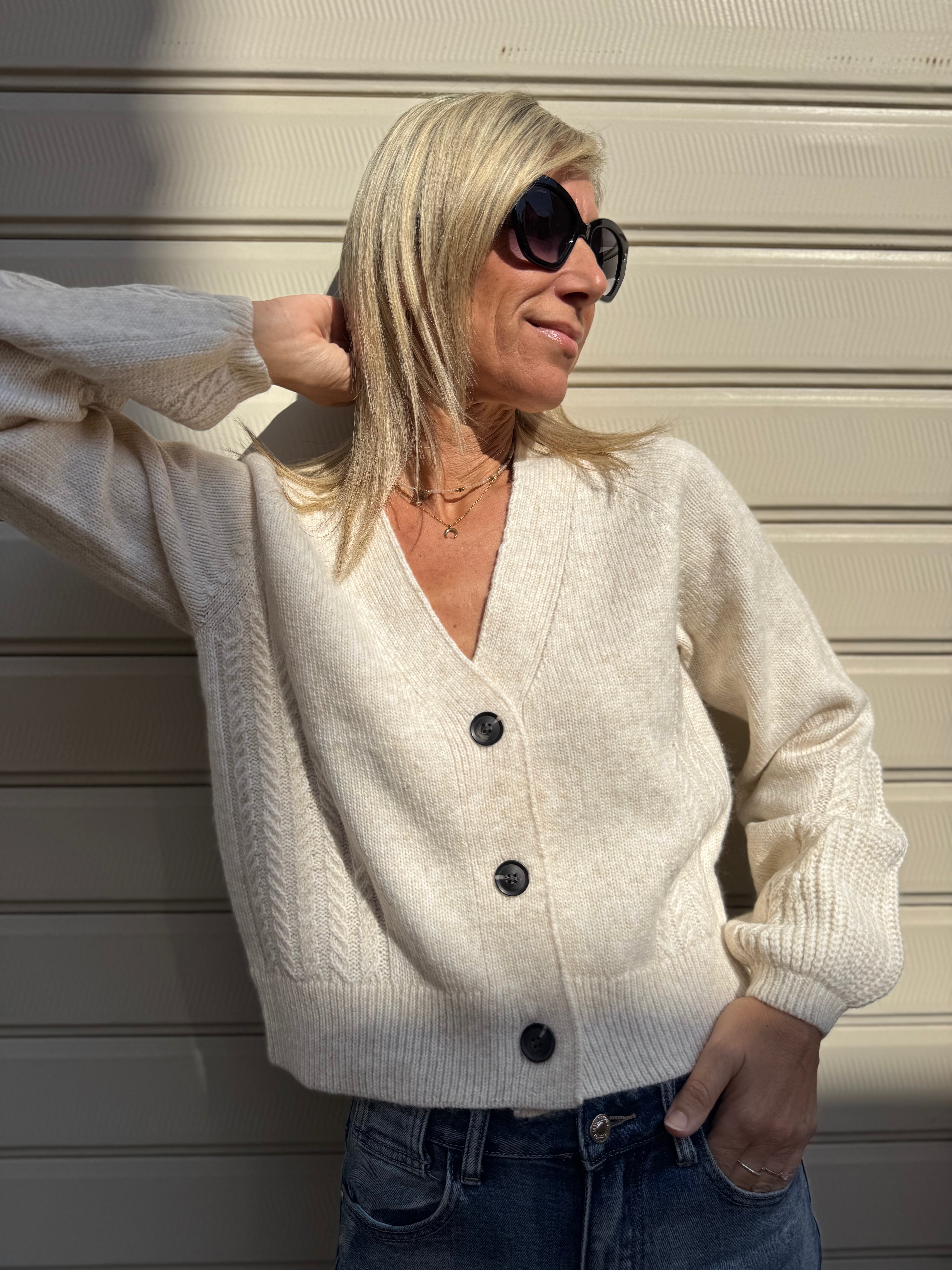 Cardigan treccia jdy