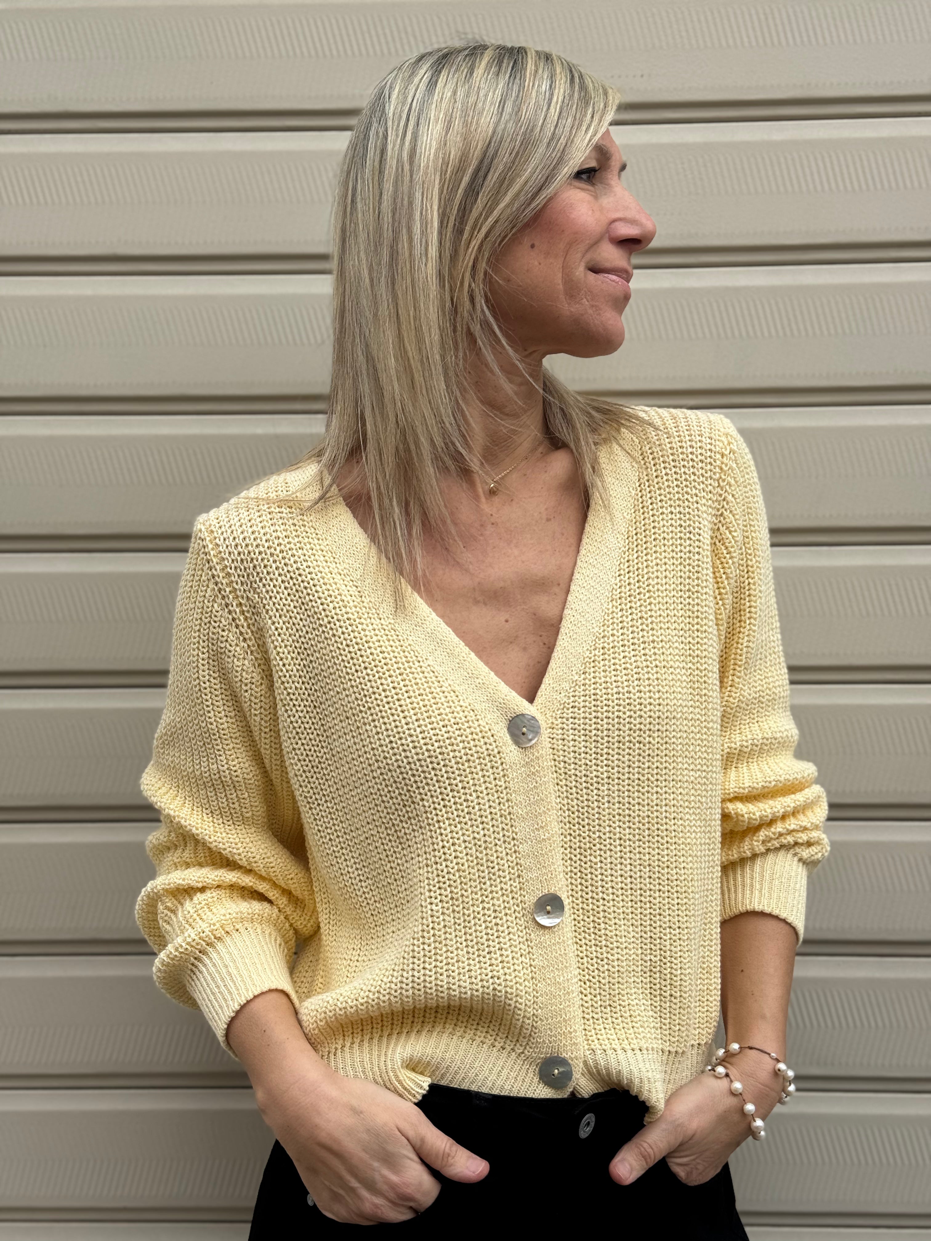 Cardigan punto pannocchia adora