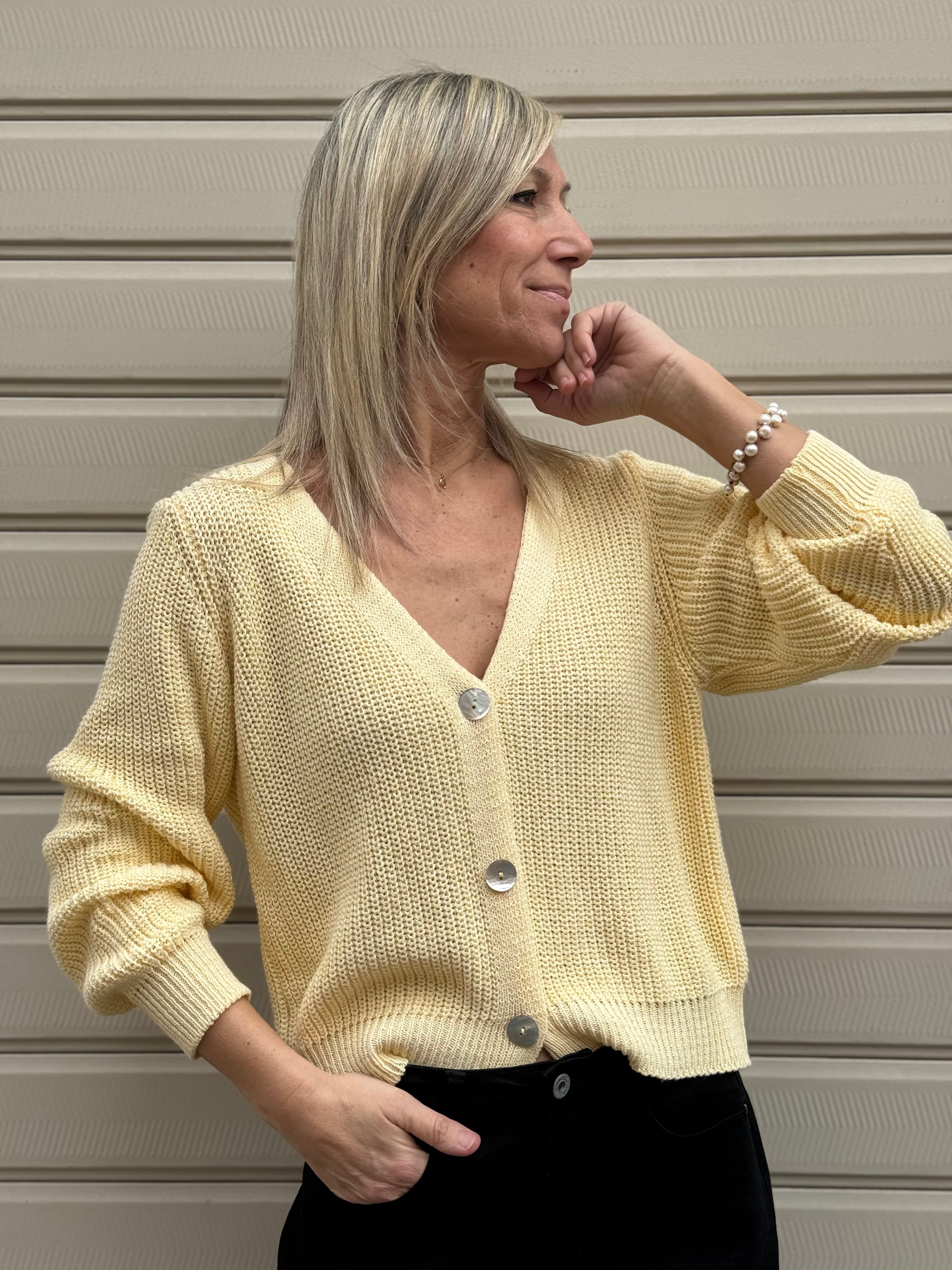 Cardigan punto pannocchia adora