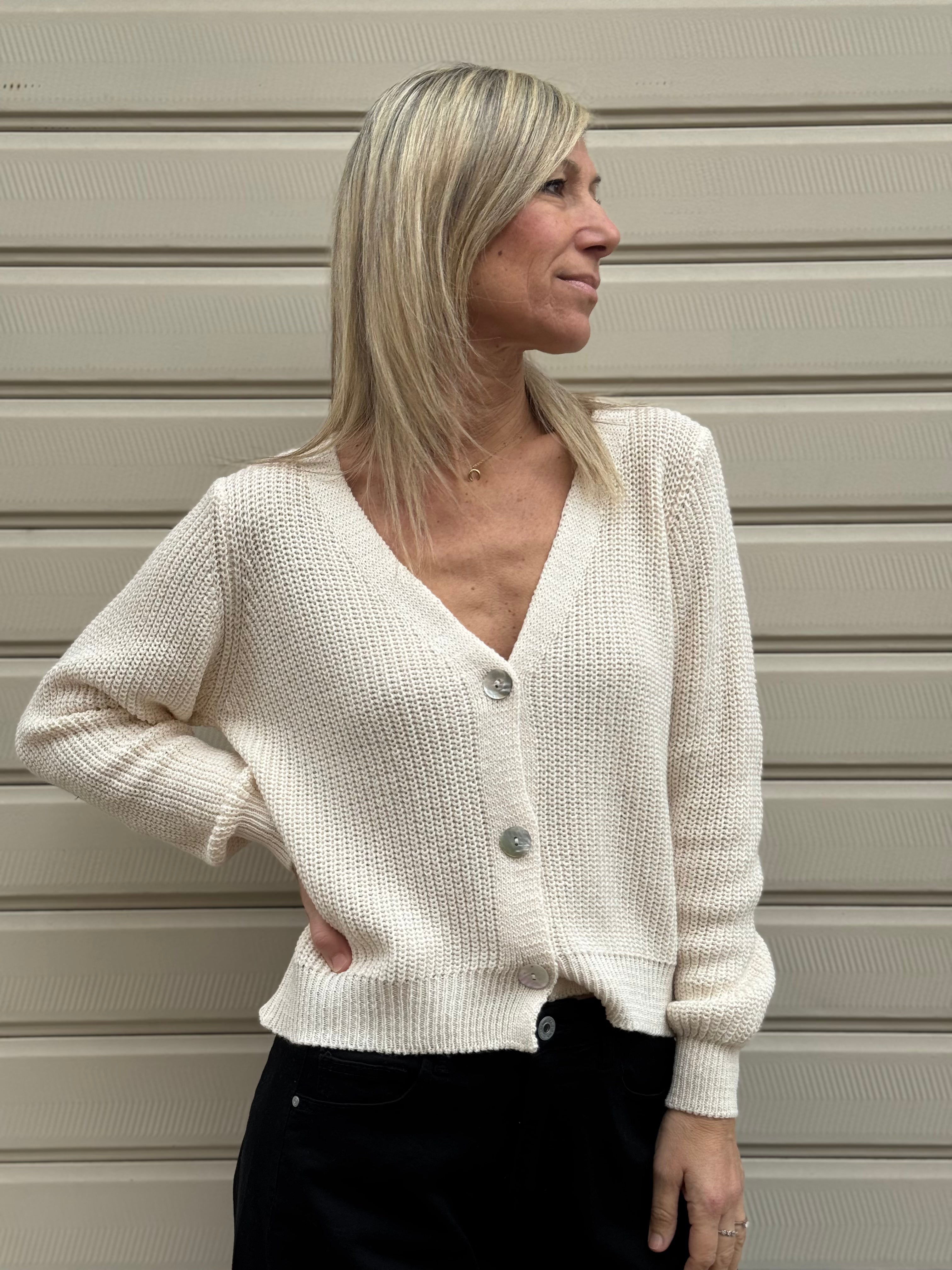 Cardigan punto pannocchia adora