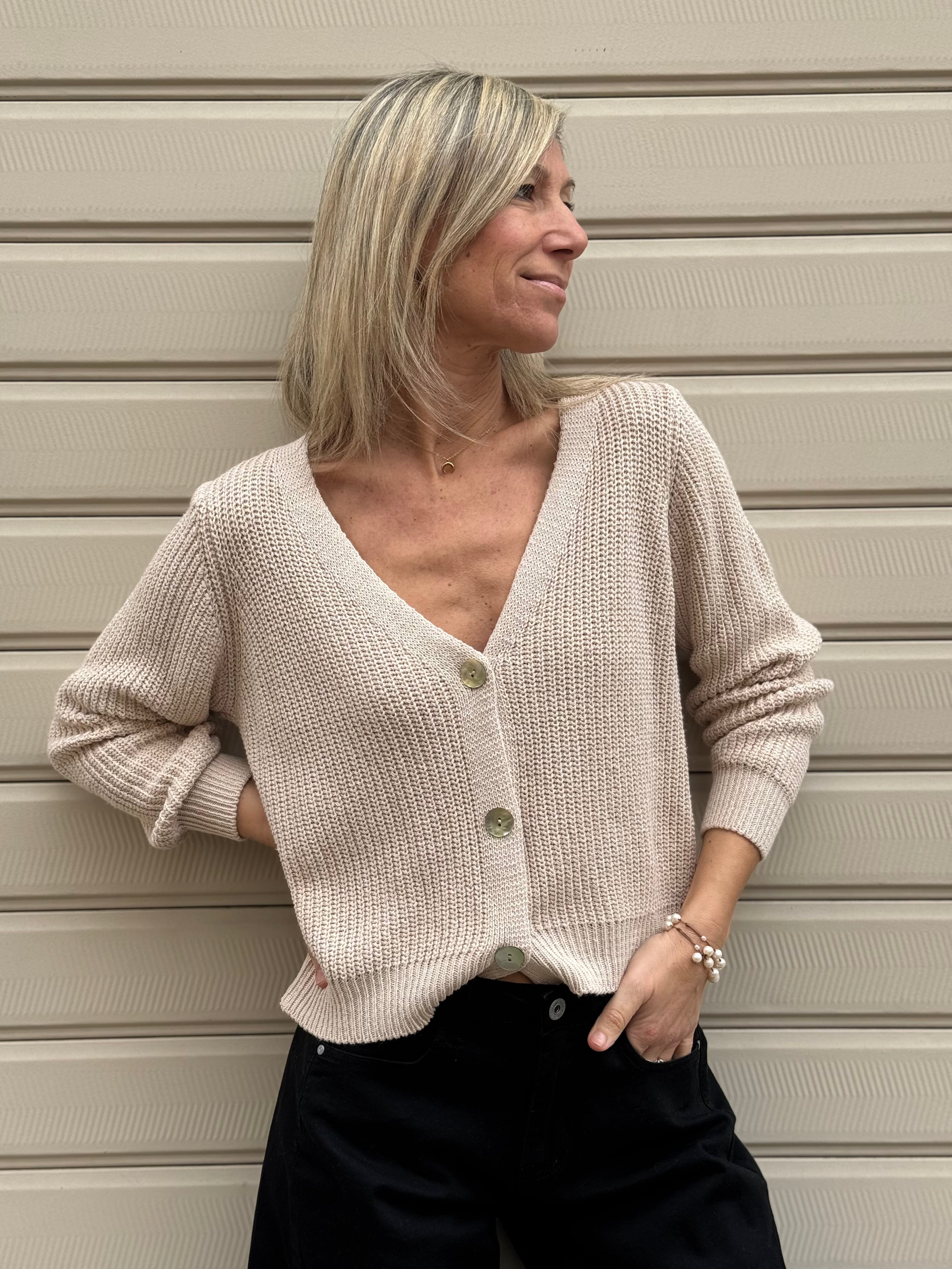 Cardigan punto pannocchia adora