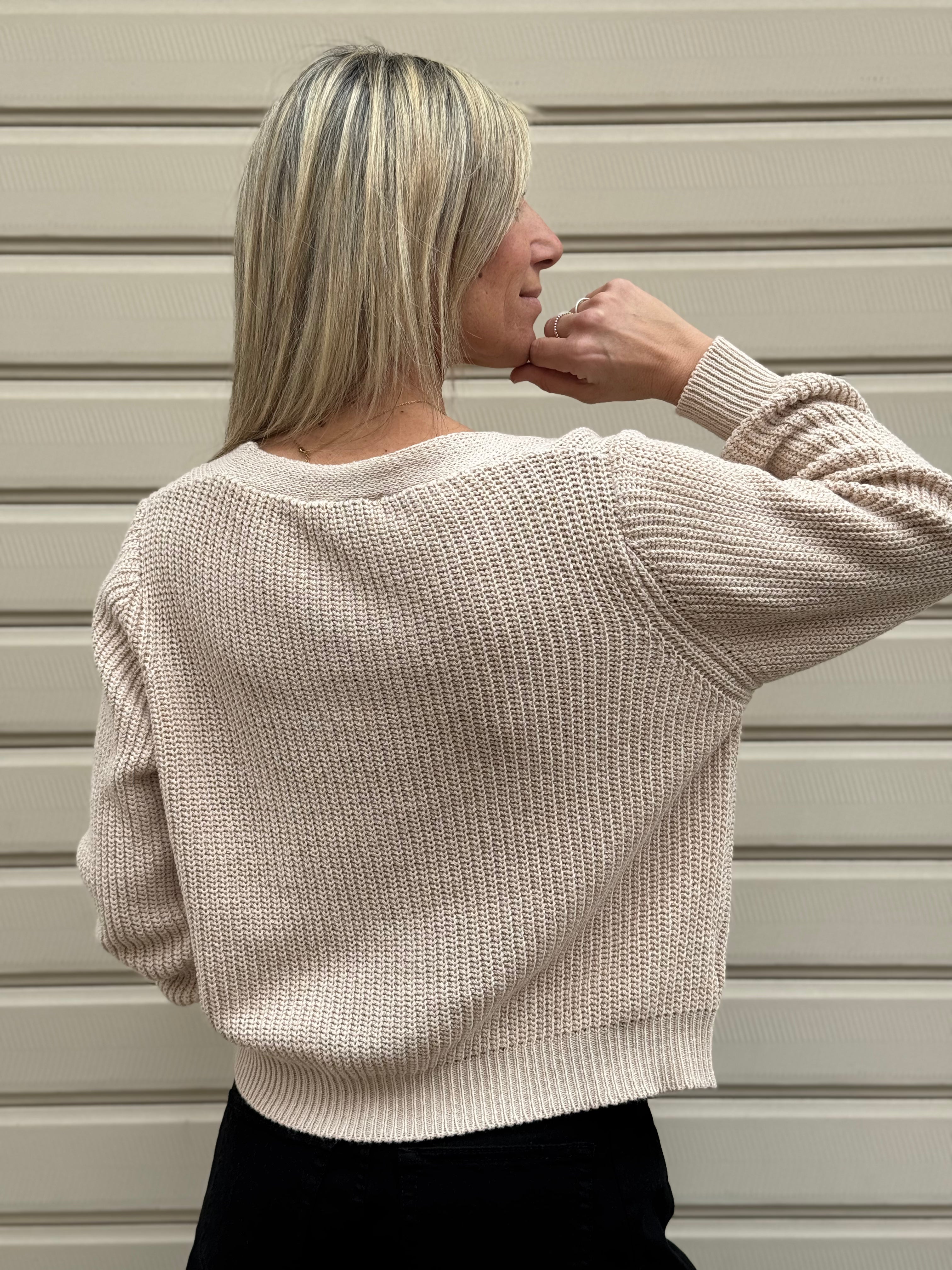 Cardigan punto pannocchia adora