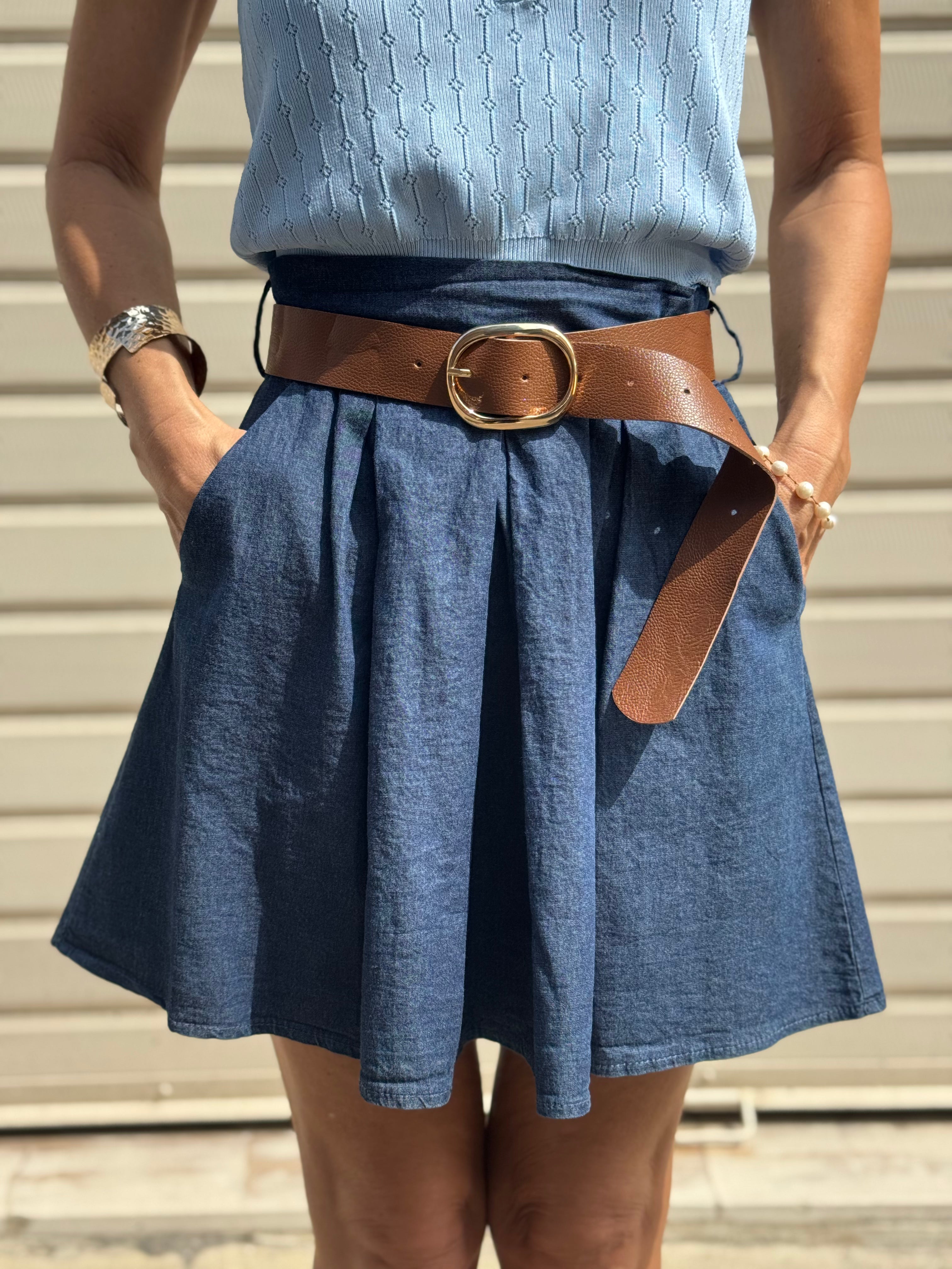 Gonna Corta Denim