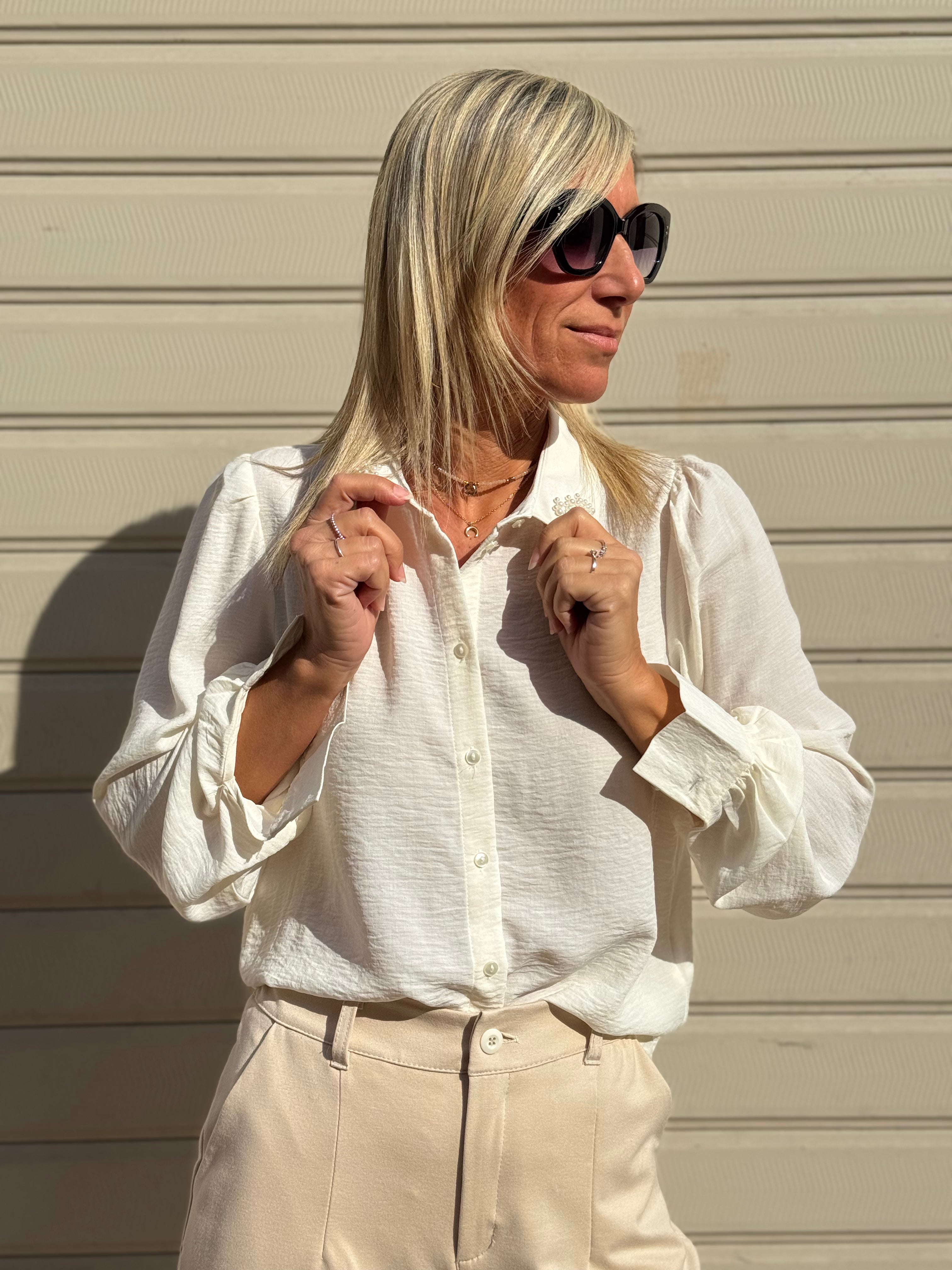 Camicia colletto perle jdy