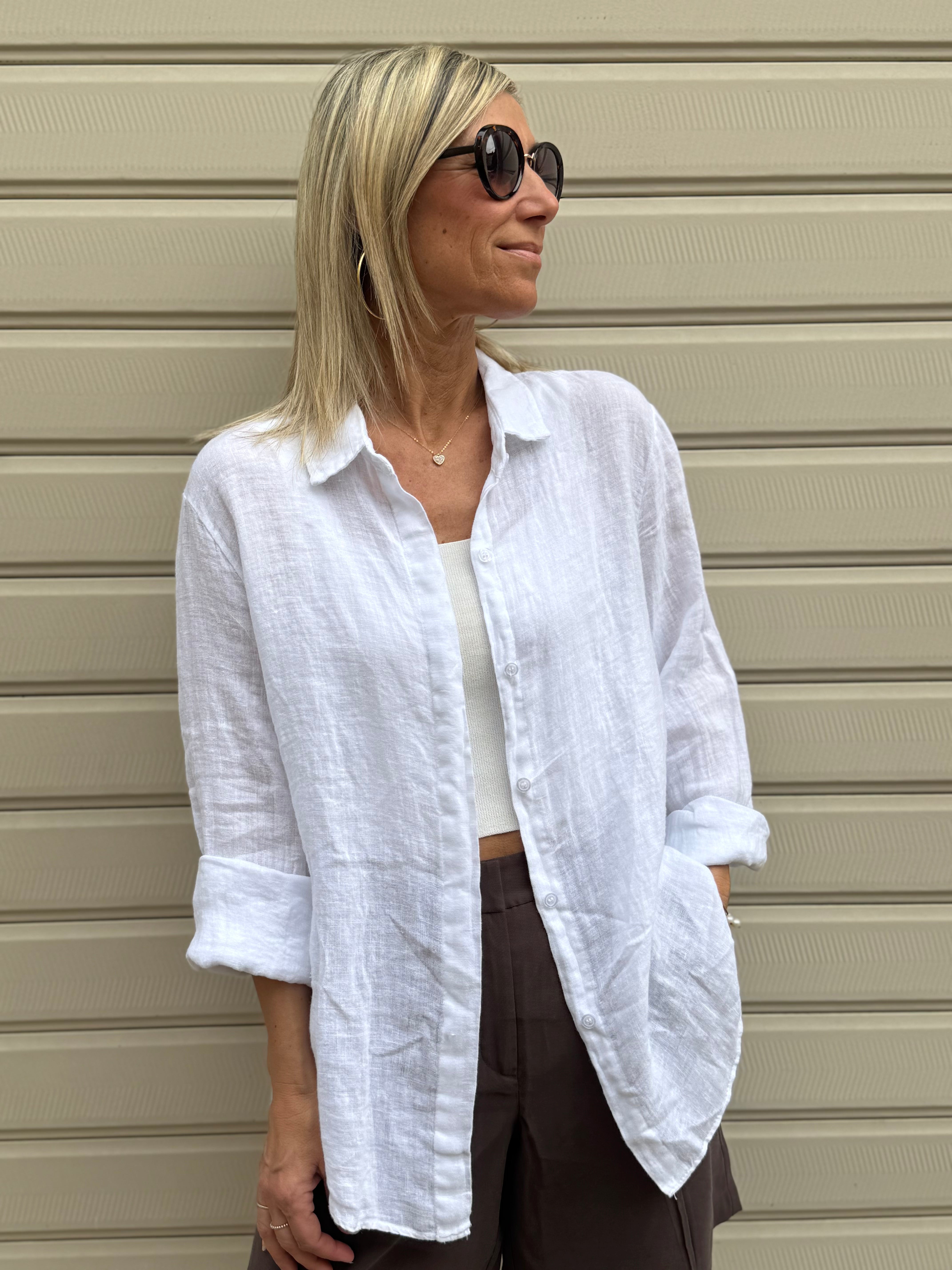 Camicia lino adora