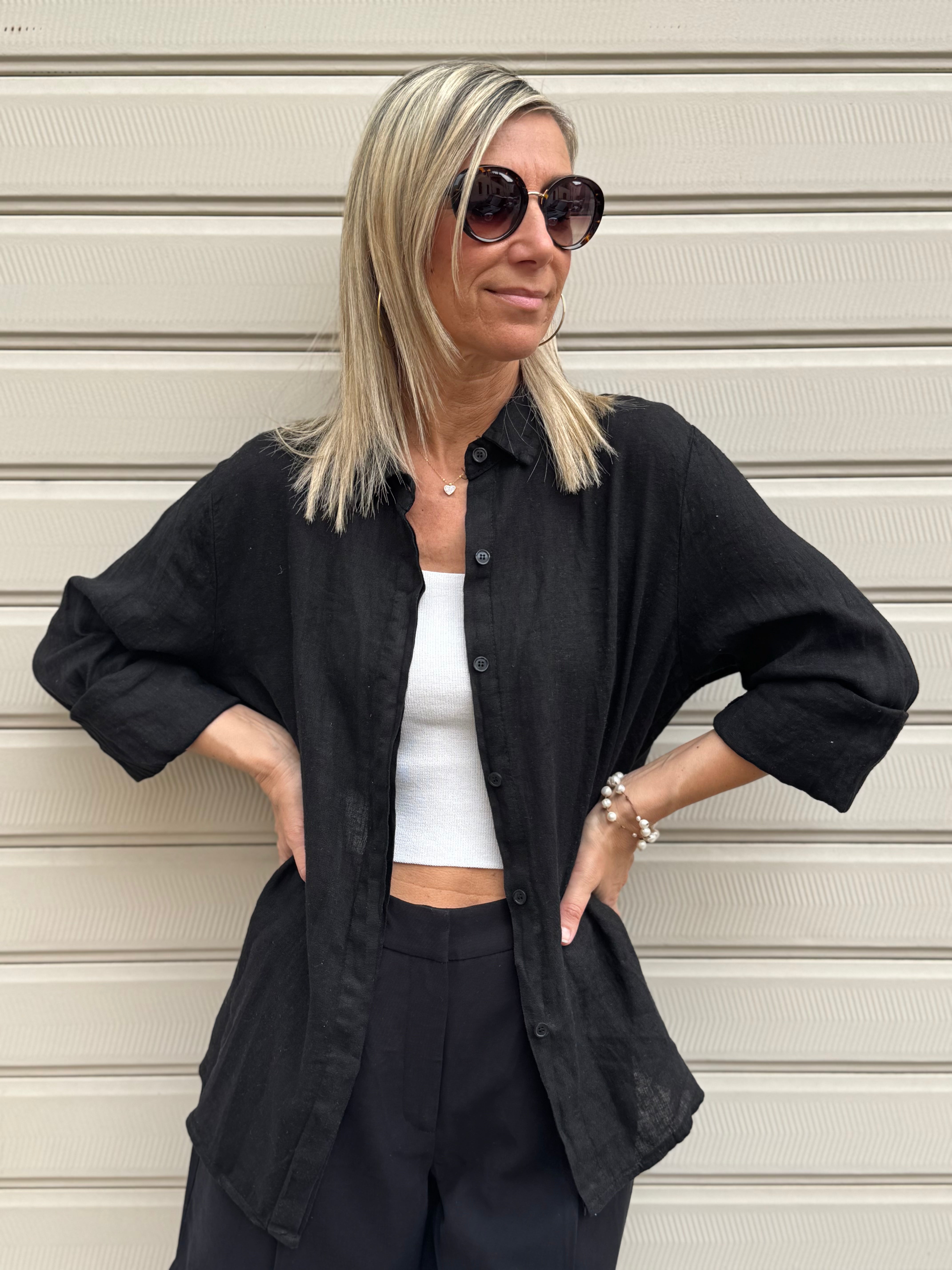 Camicia lino adora