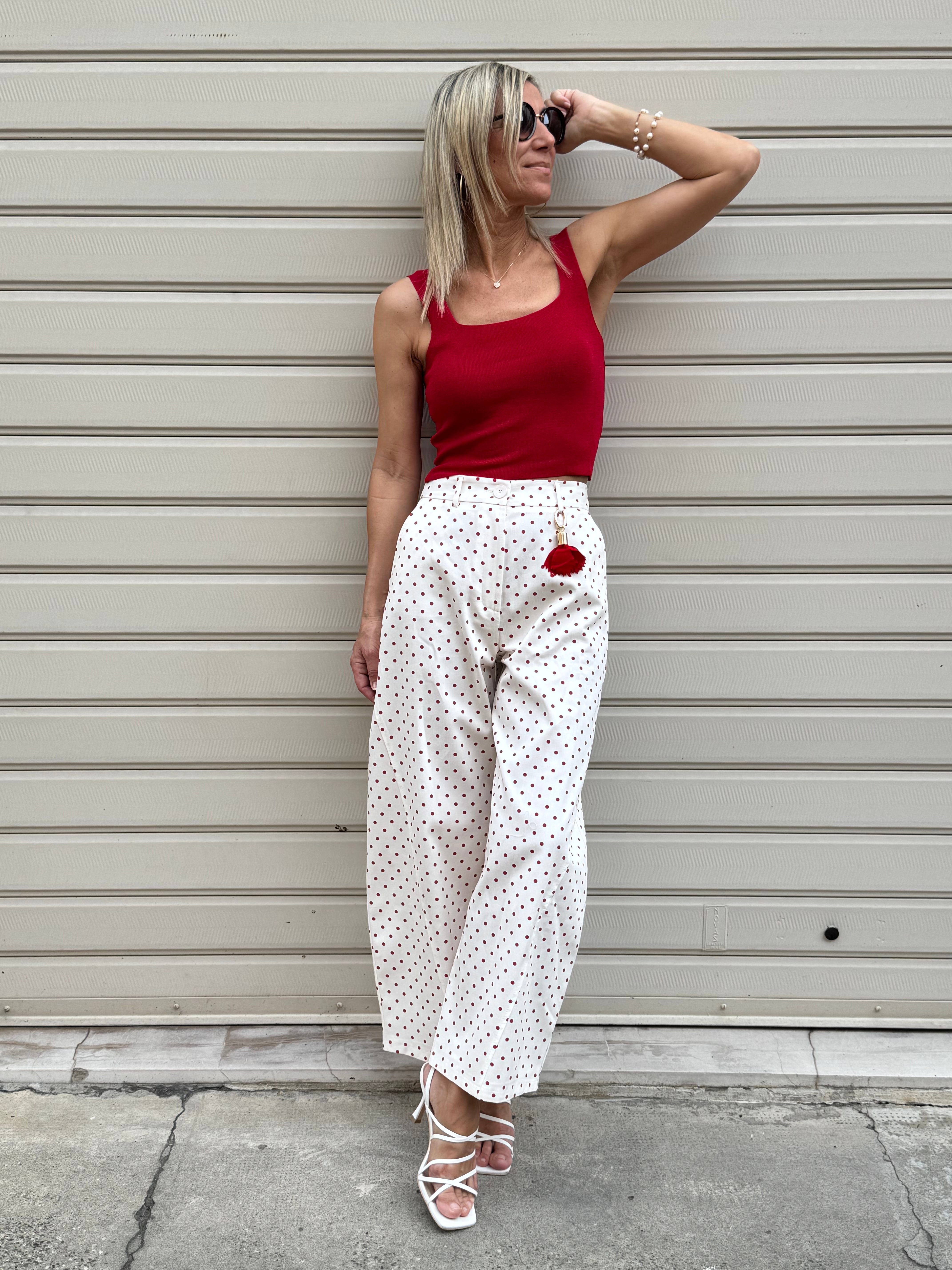 Pantalone barrel pois imperial