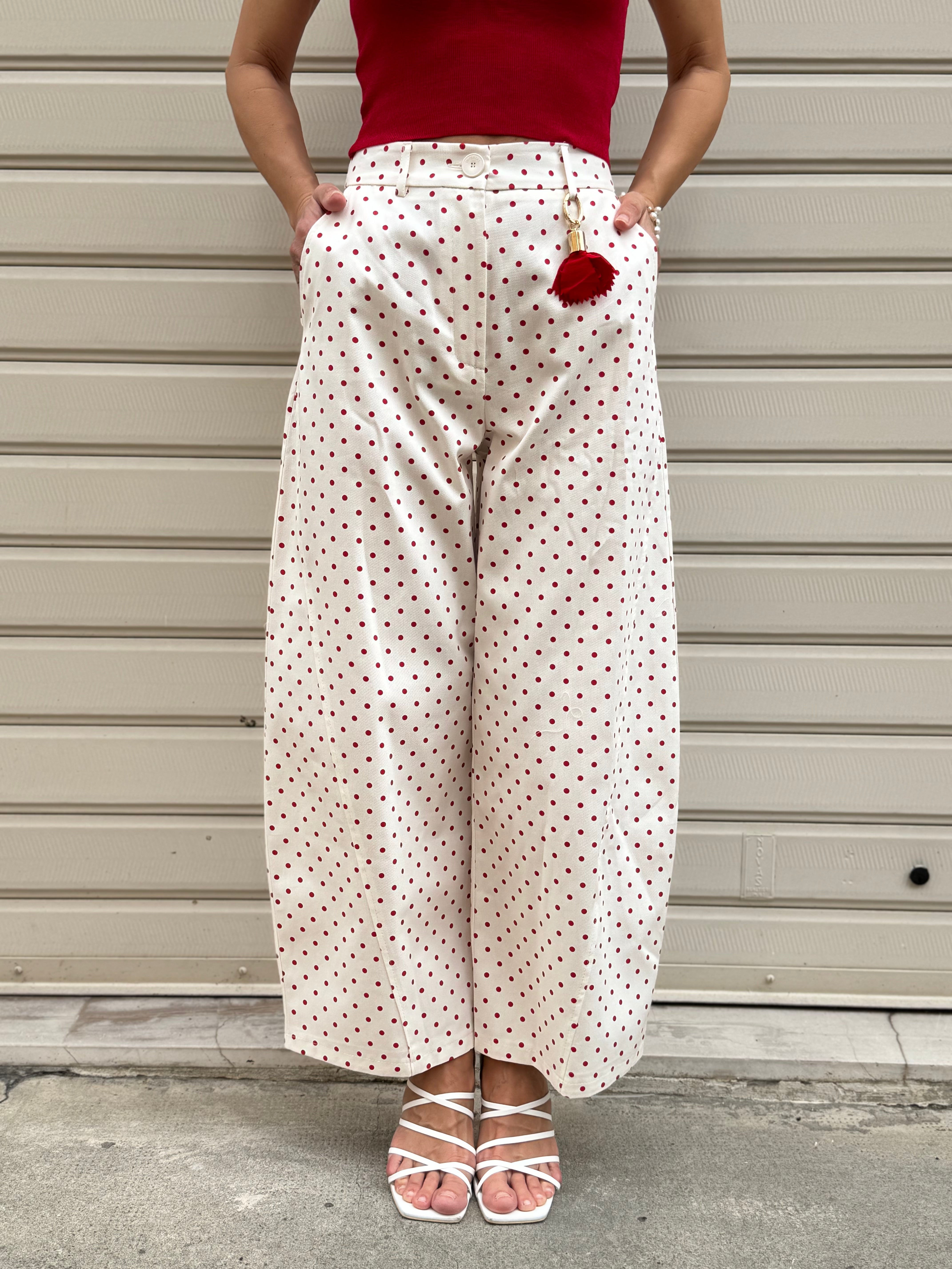 Pantalone barrel pois imperial