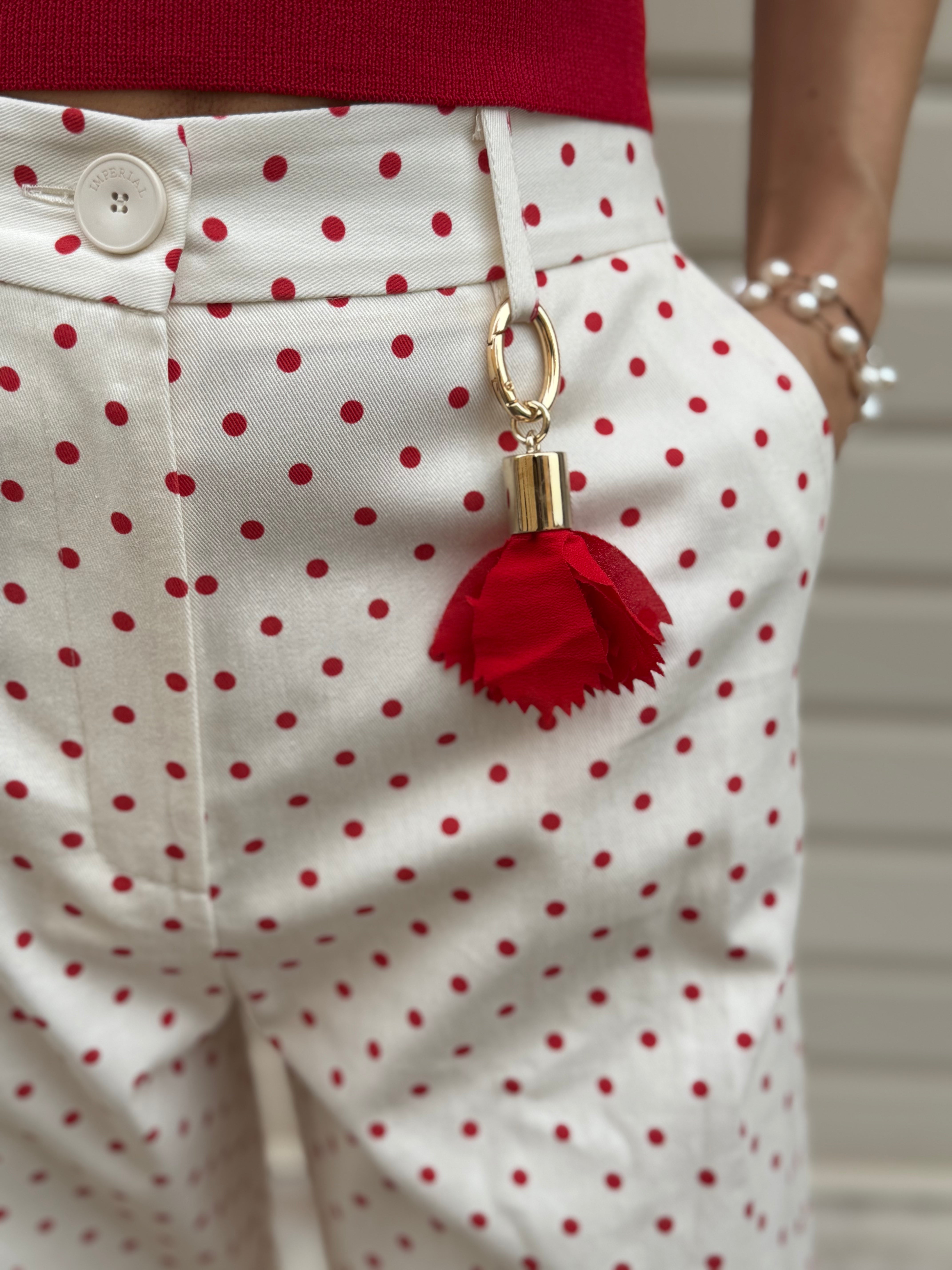 Pantalone barrel pois imperial