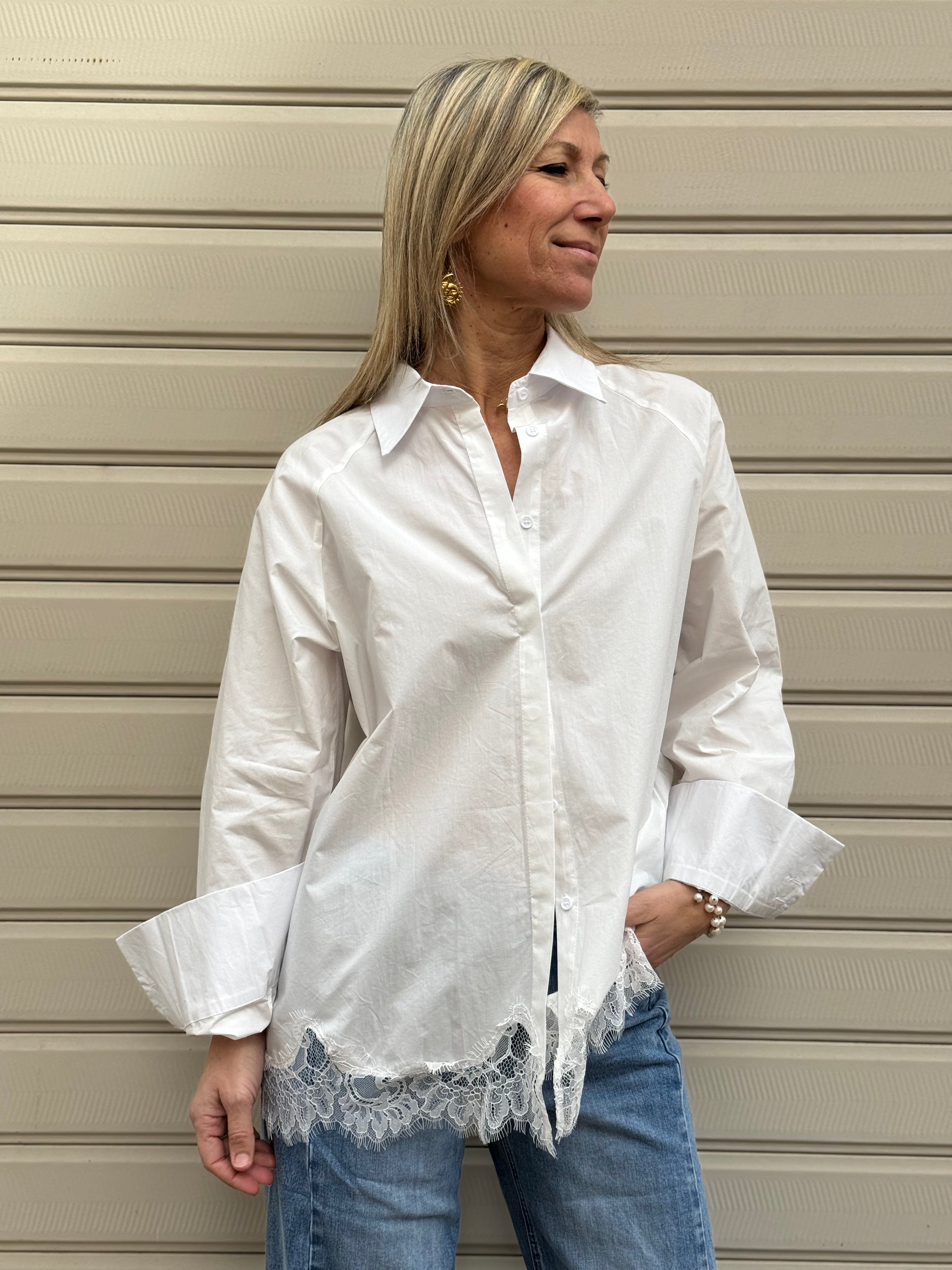 Camicia fondo pizzo adora