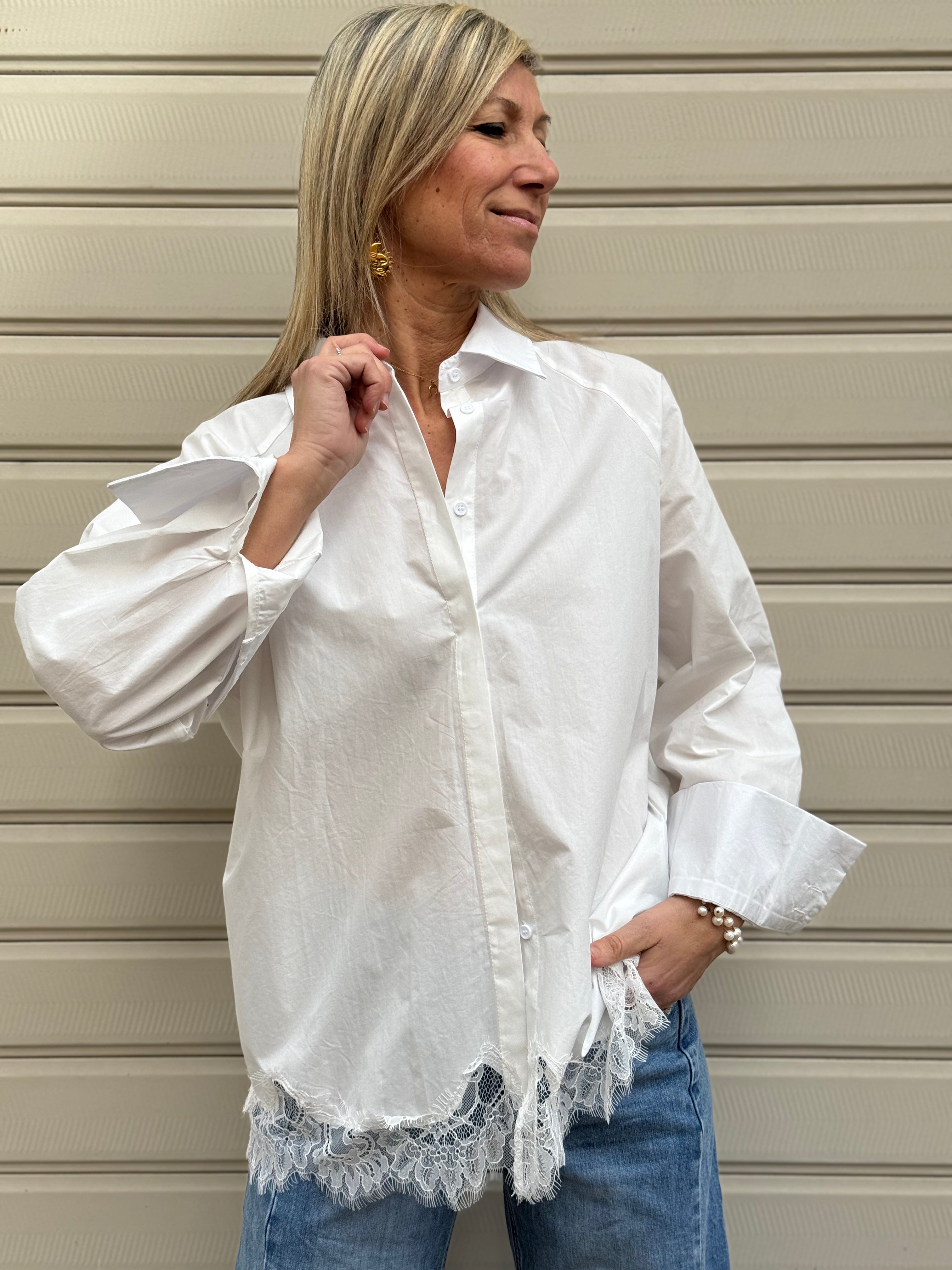 Camicia fondo pizzo adora