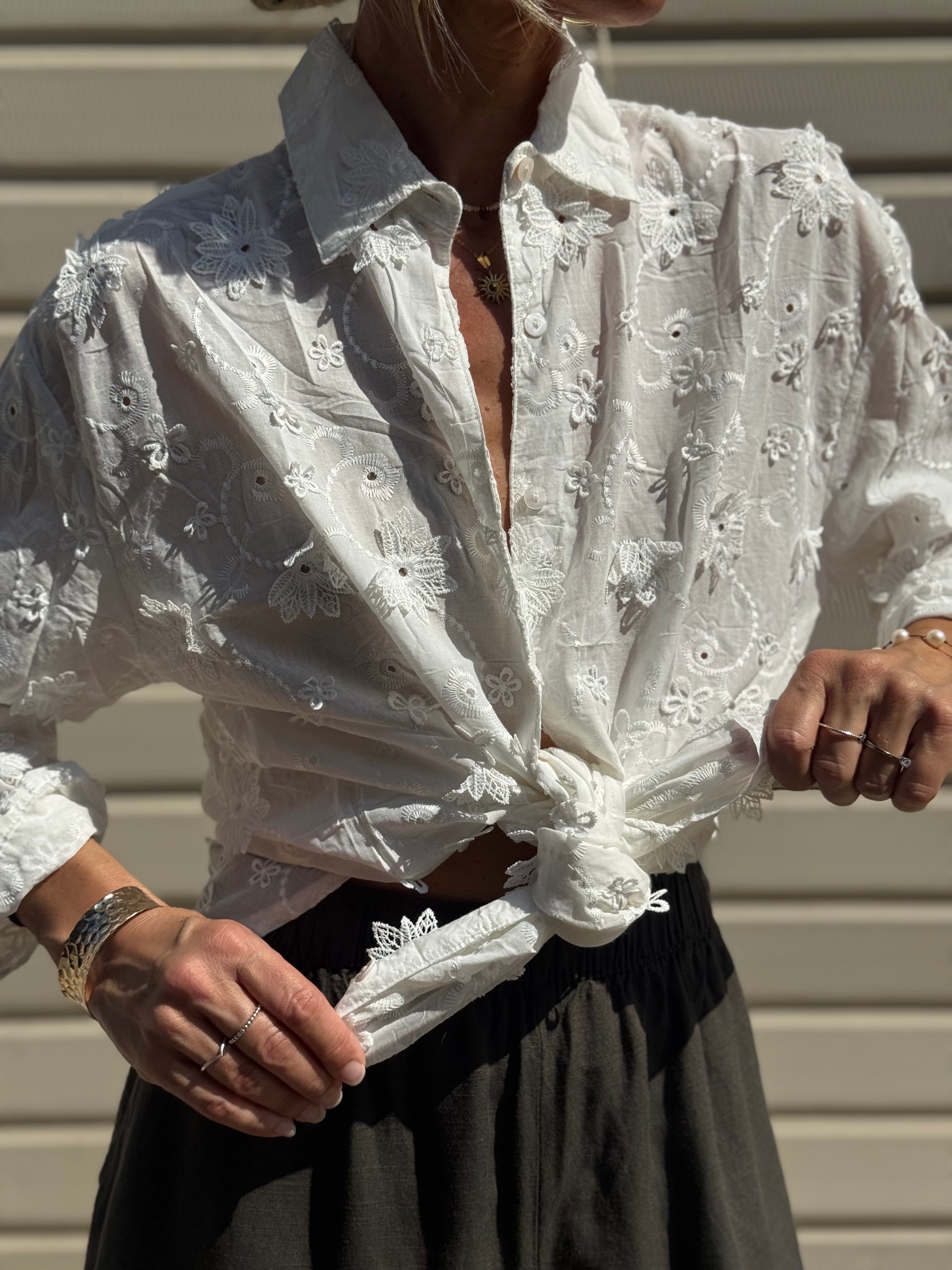 Camicia Cotone Ricami