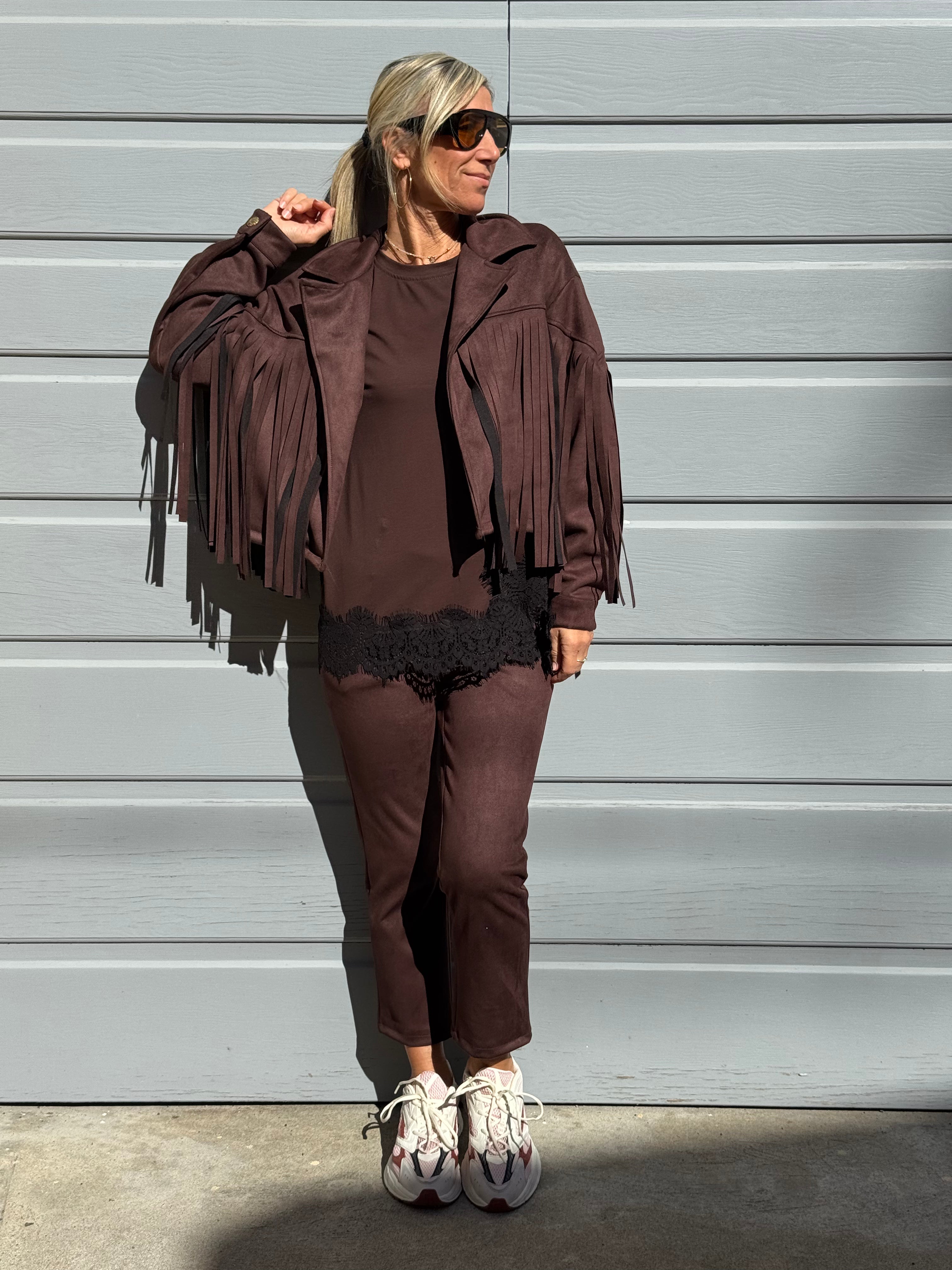 Giacca dainetto frange