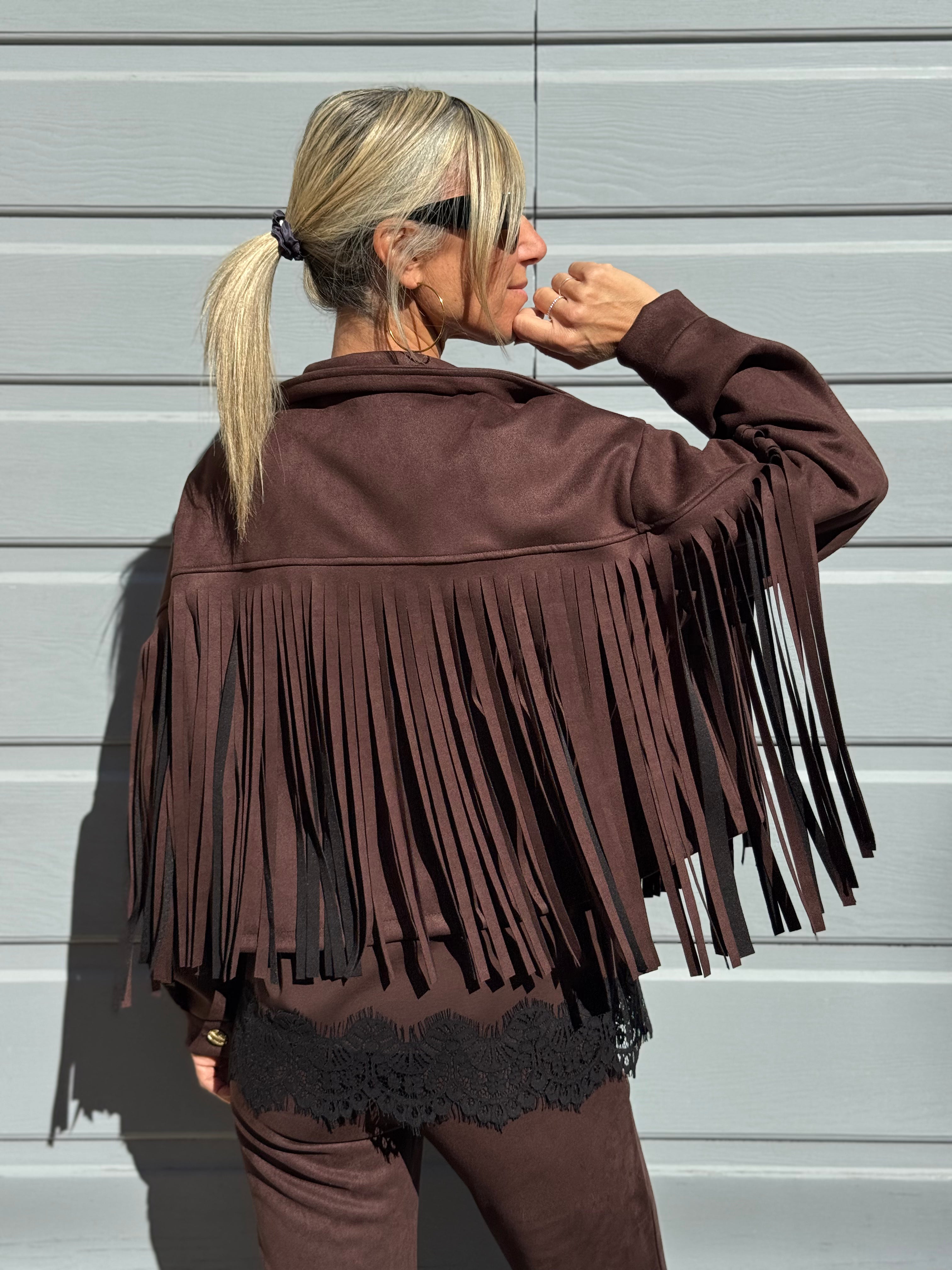 Giacca dainetto frange