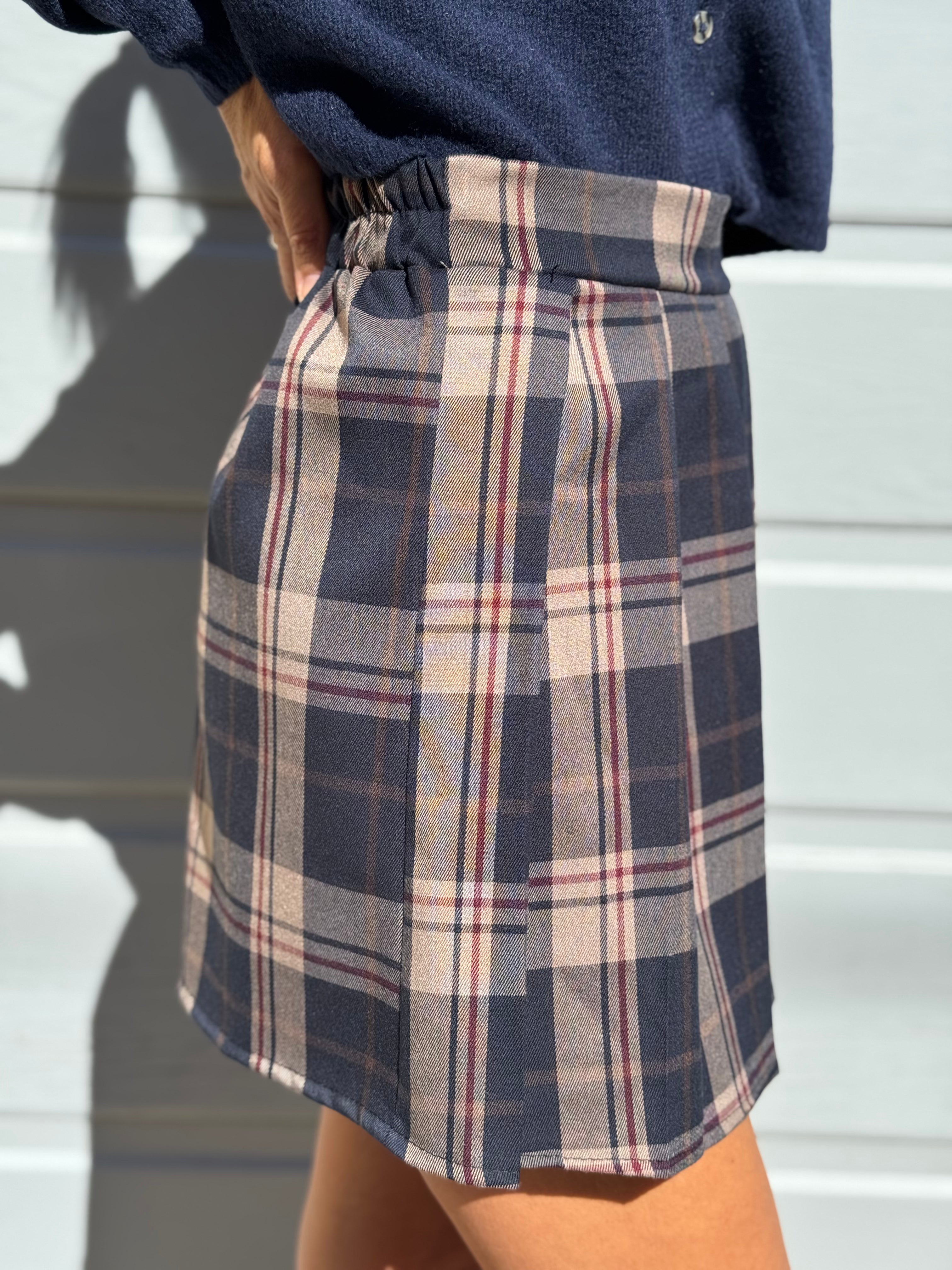 Gonna tartan blu adora