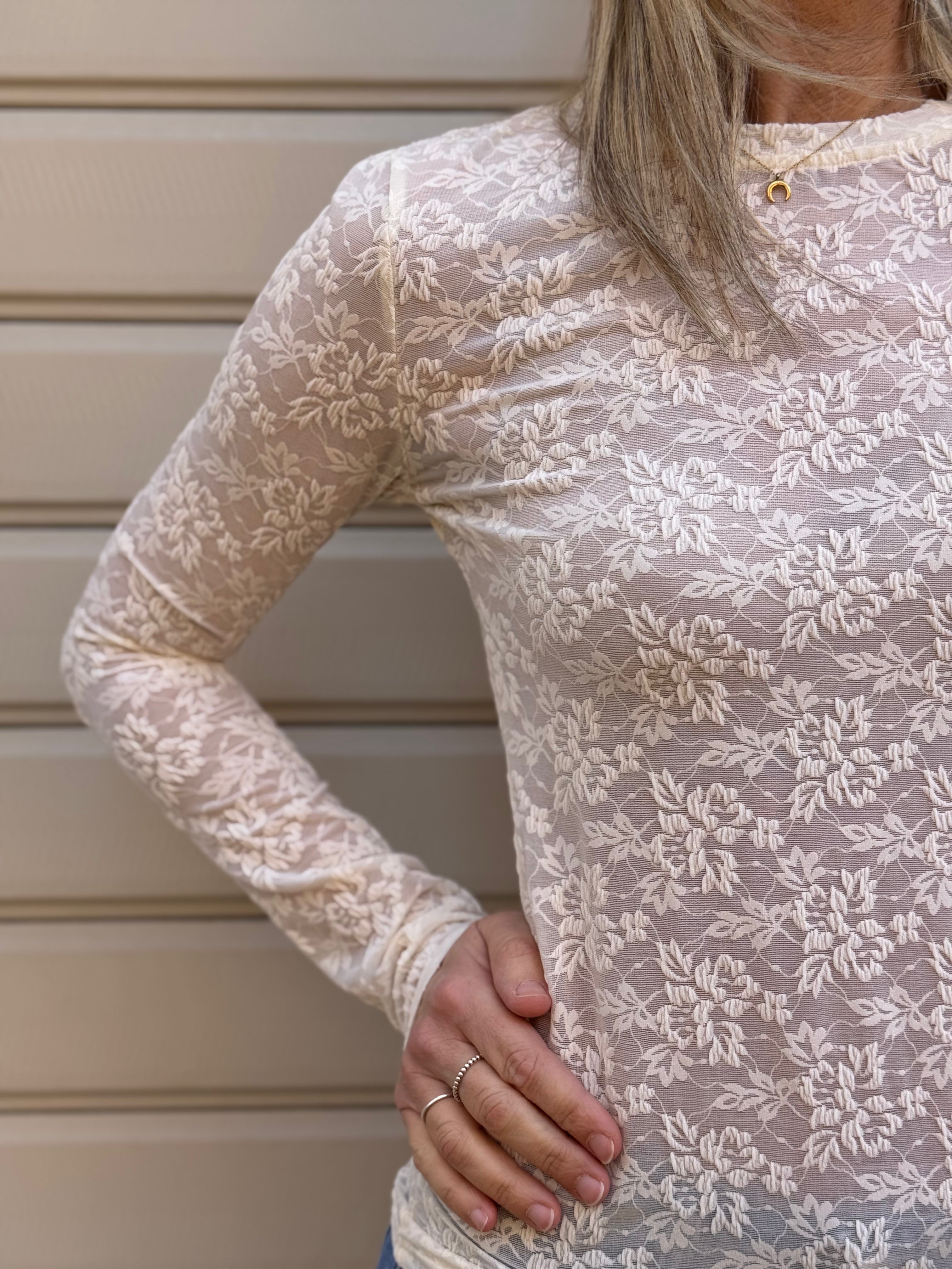 Maglia pizzo devorè adora