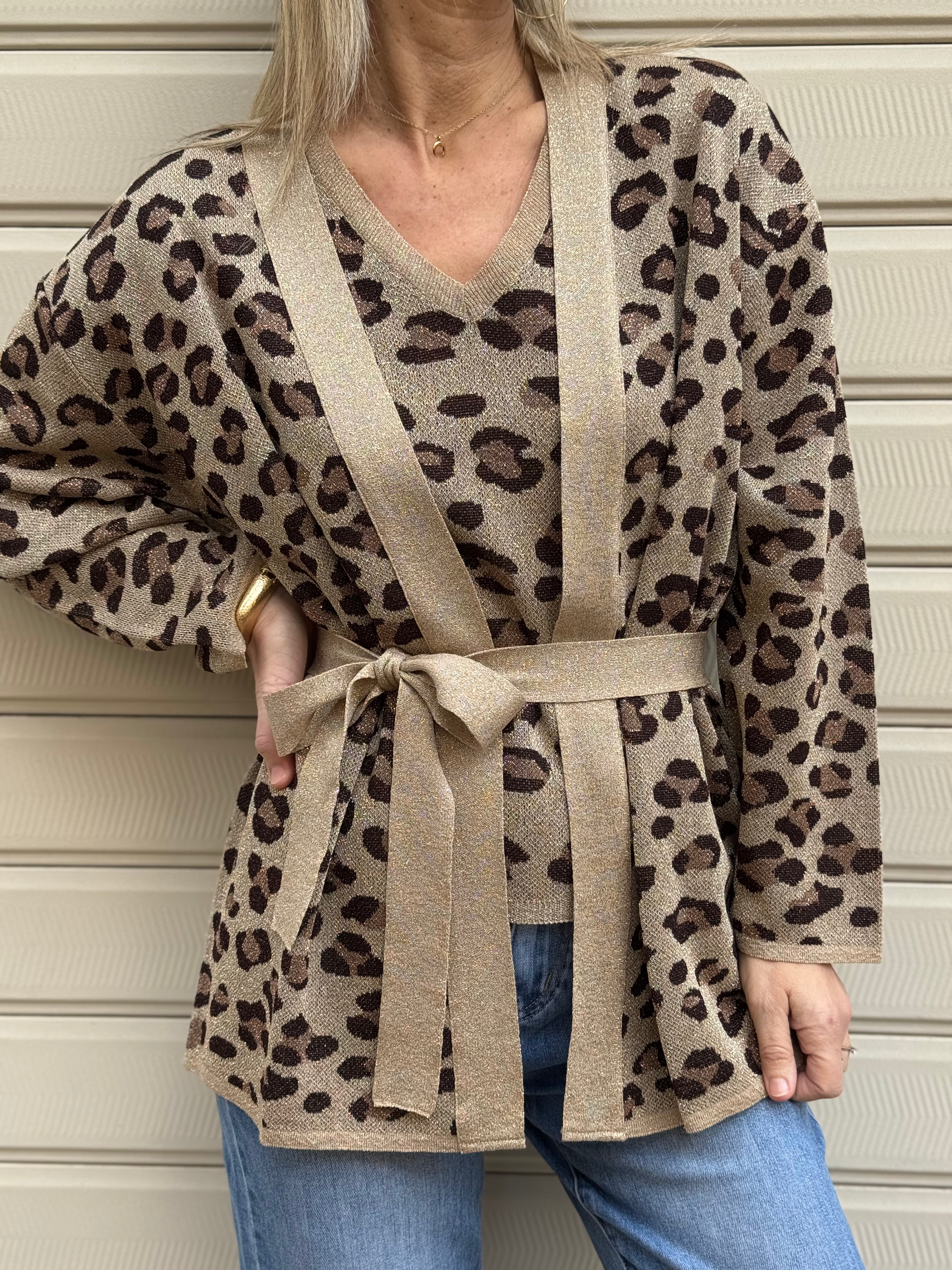 Cardigan kimono maculato kontatto