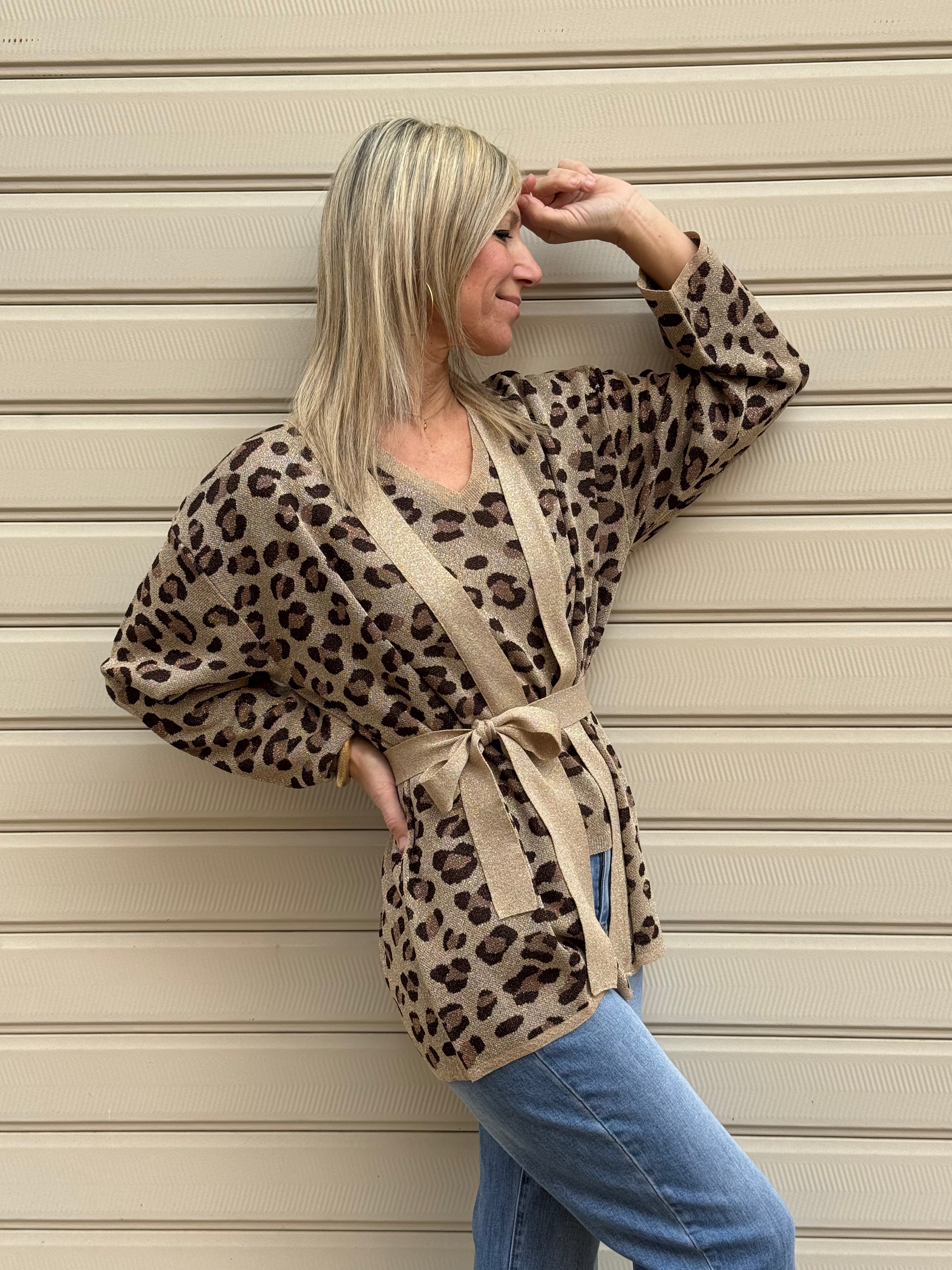 Cardigan kimono maculato kontatto