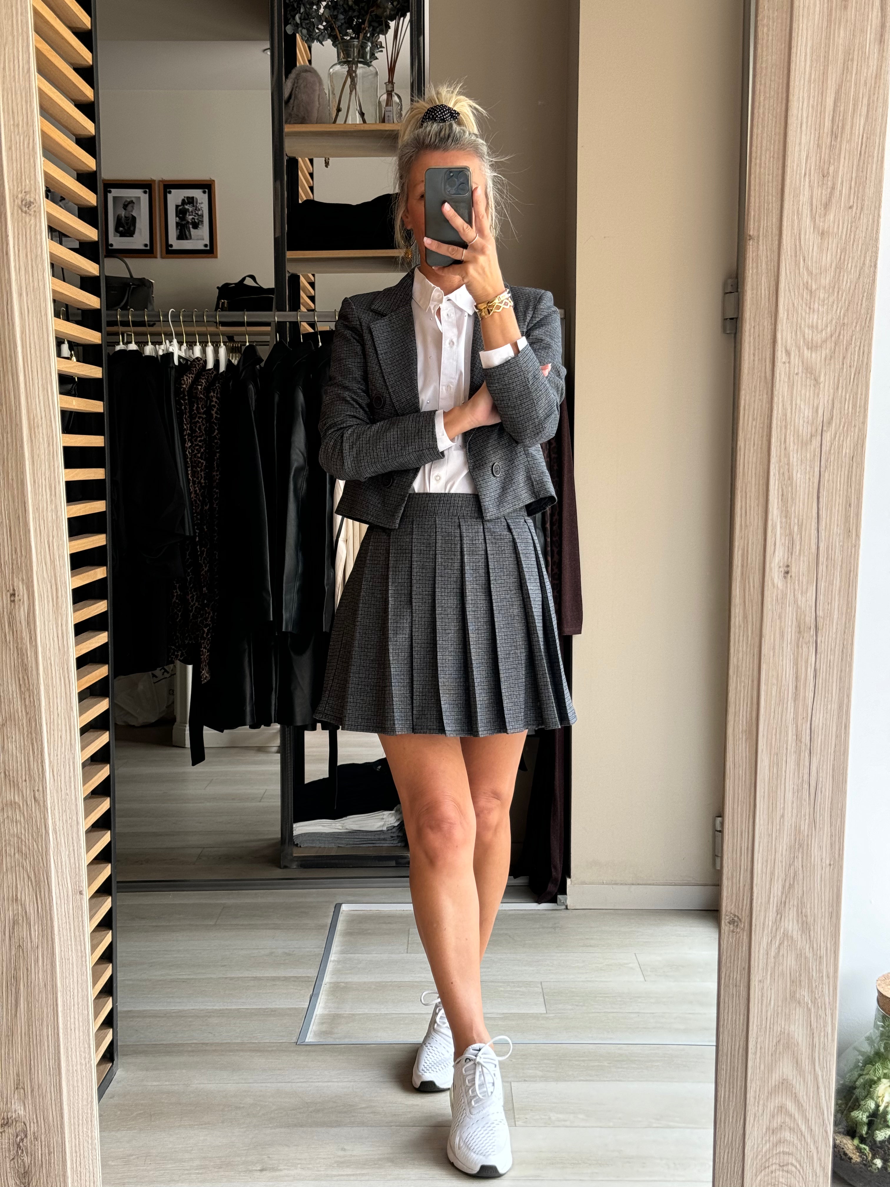 Outfit Completo · Microcheck Blazer+Gonna