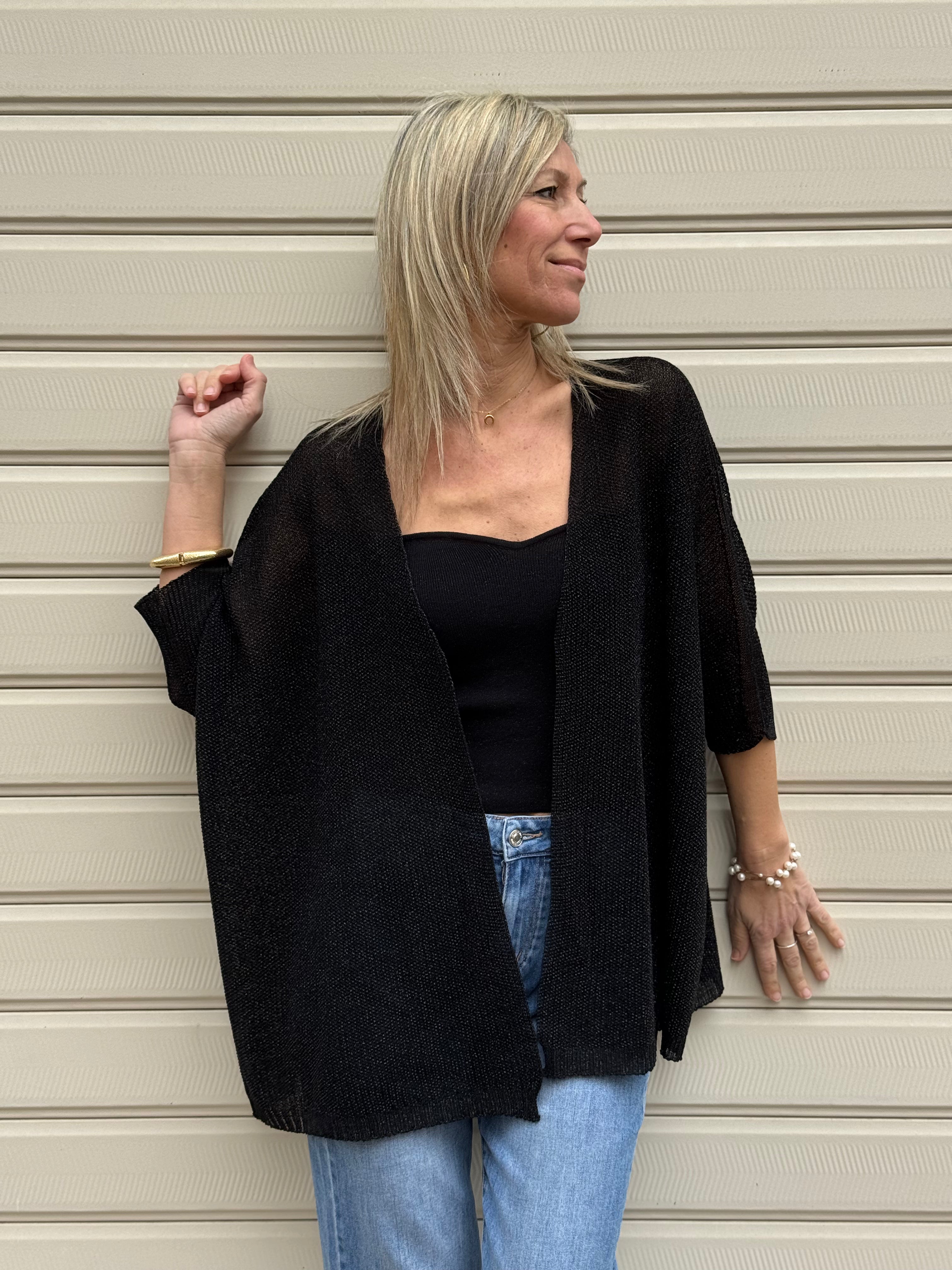 Cardigan lurex kontatto