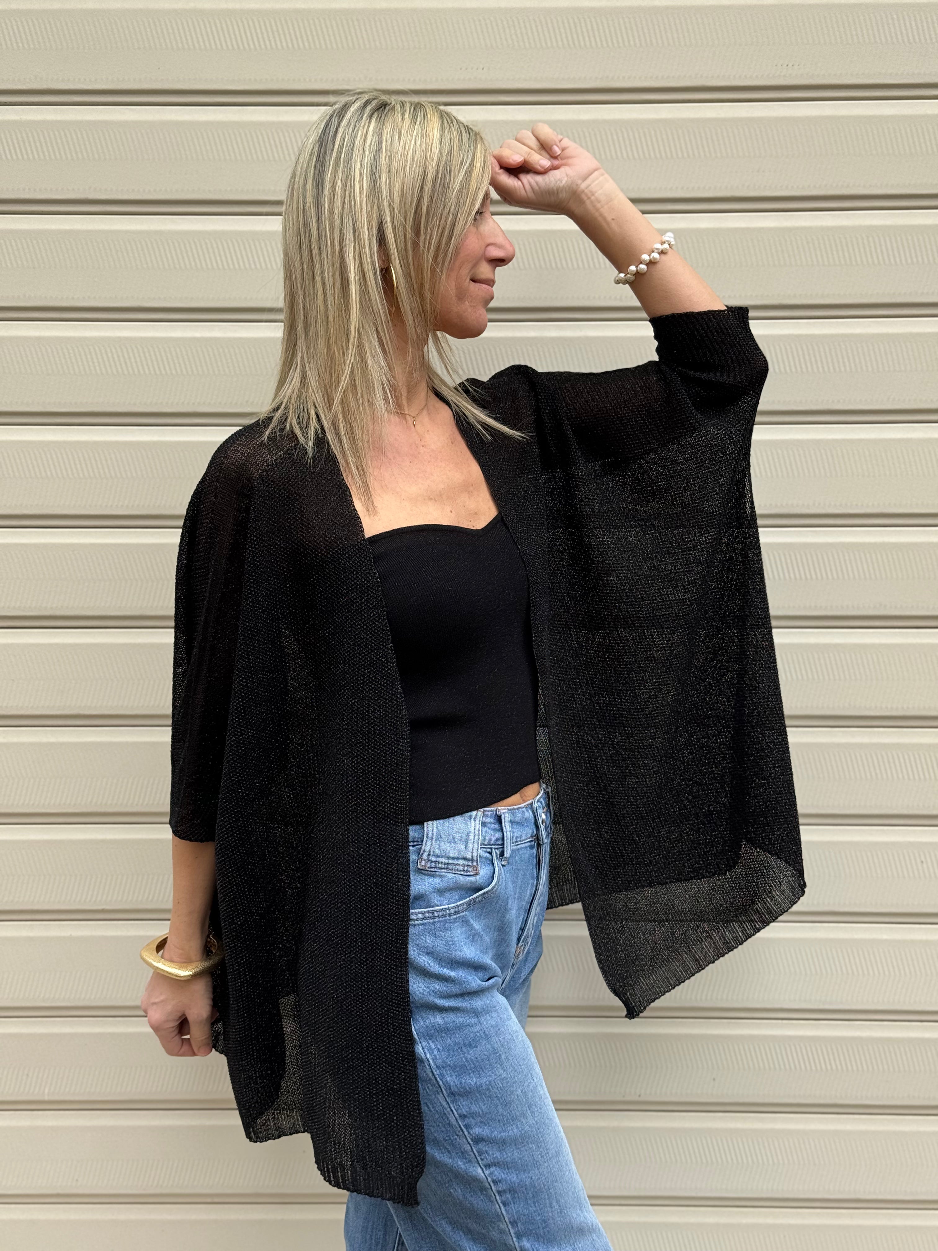 Cardigan lurex kontatto