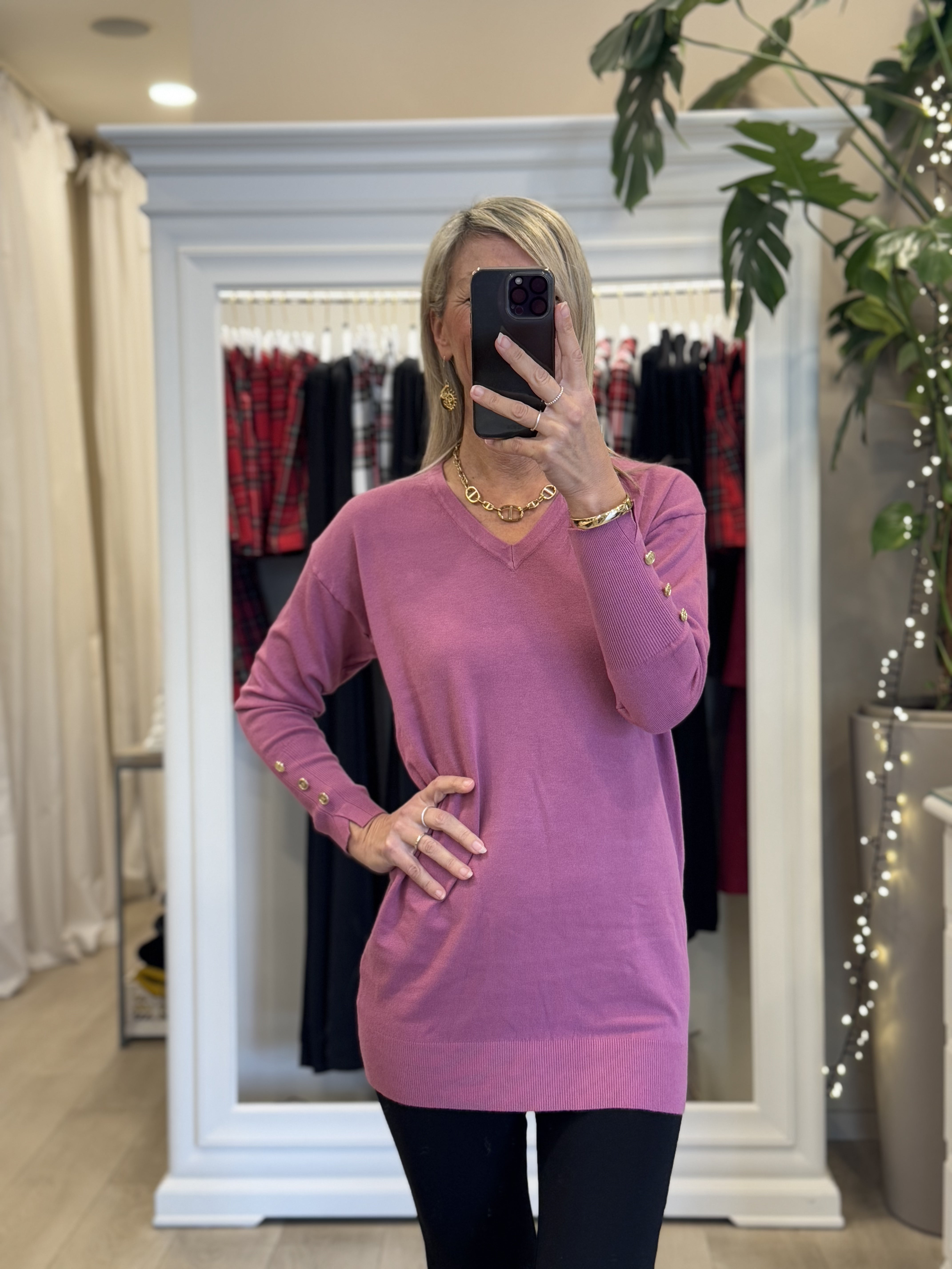 Pullover Lungo Scollo V