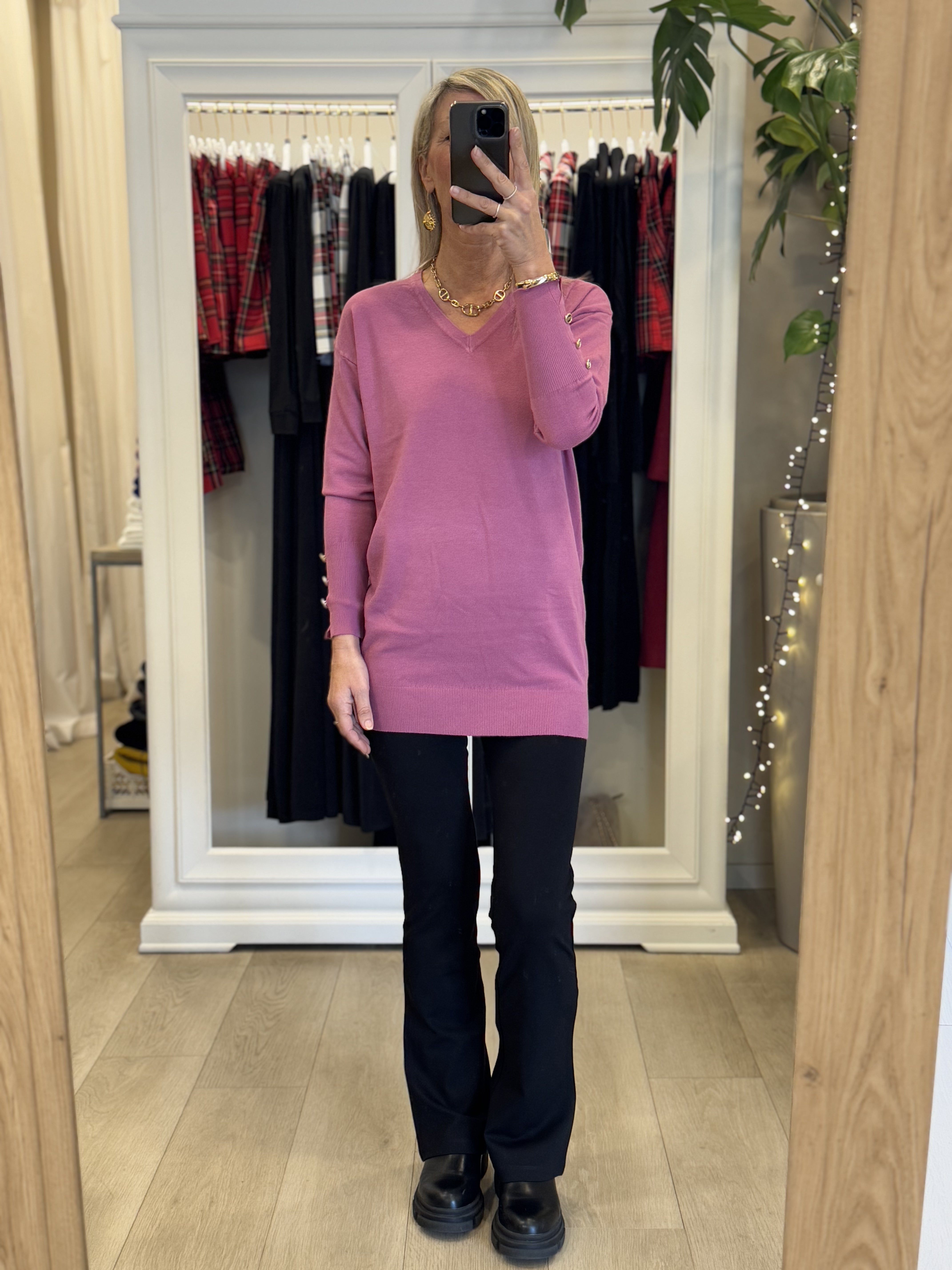 Pullover Lungo Scollo V