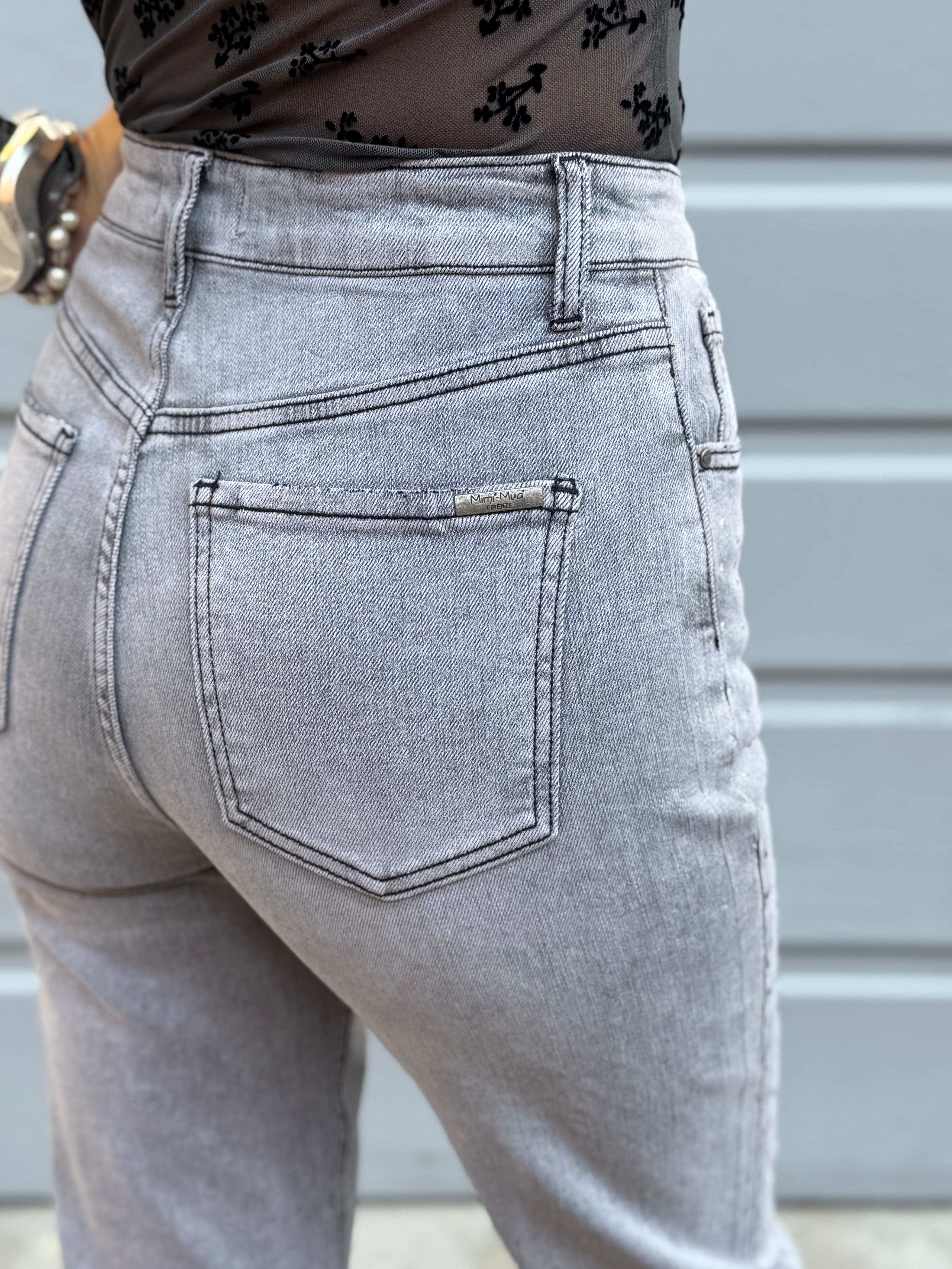 Jeans strass trasparenti mimì