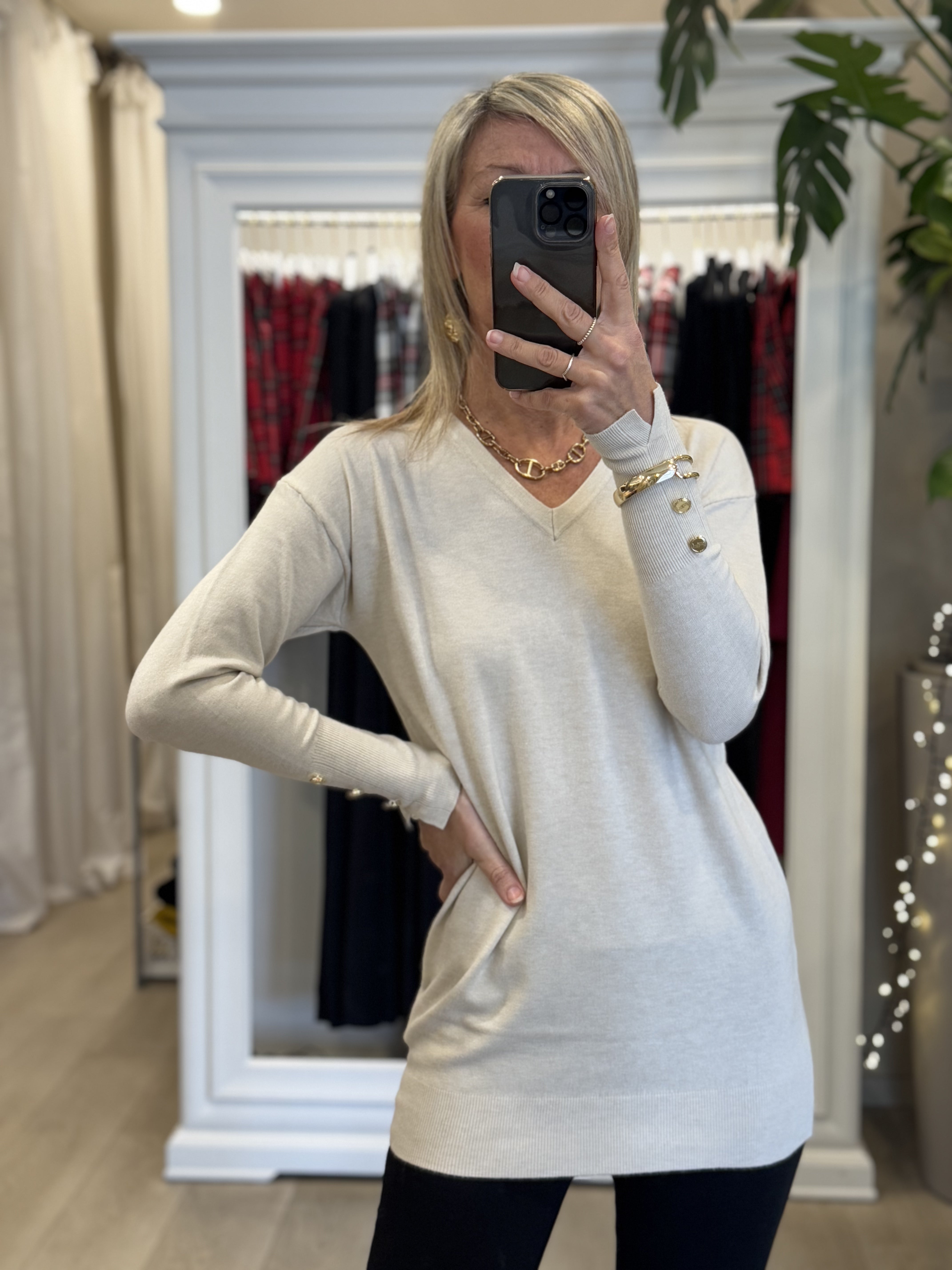 Pullover Lungo Scollo V