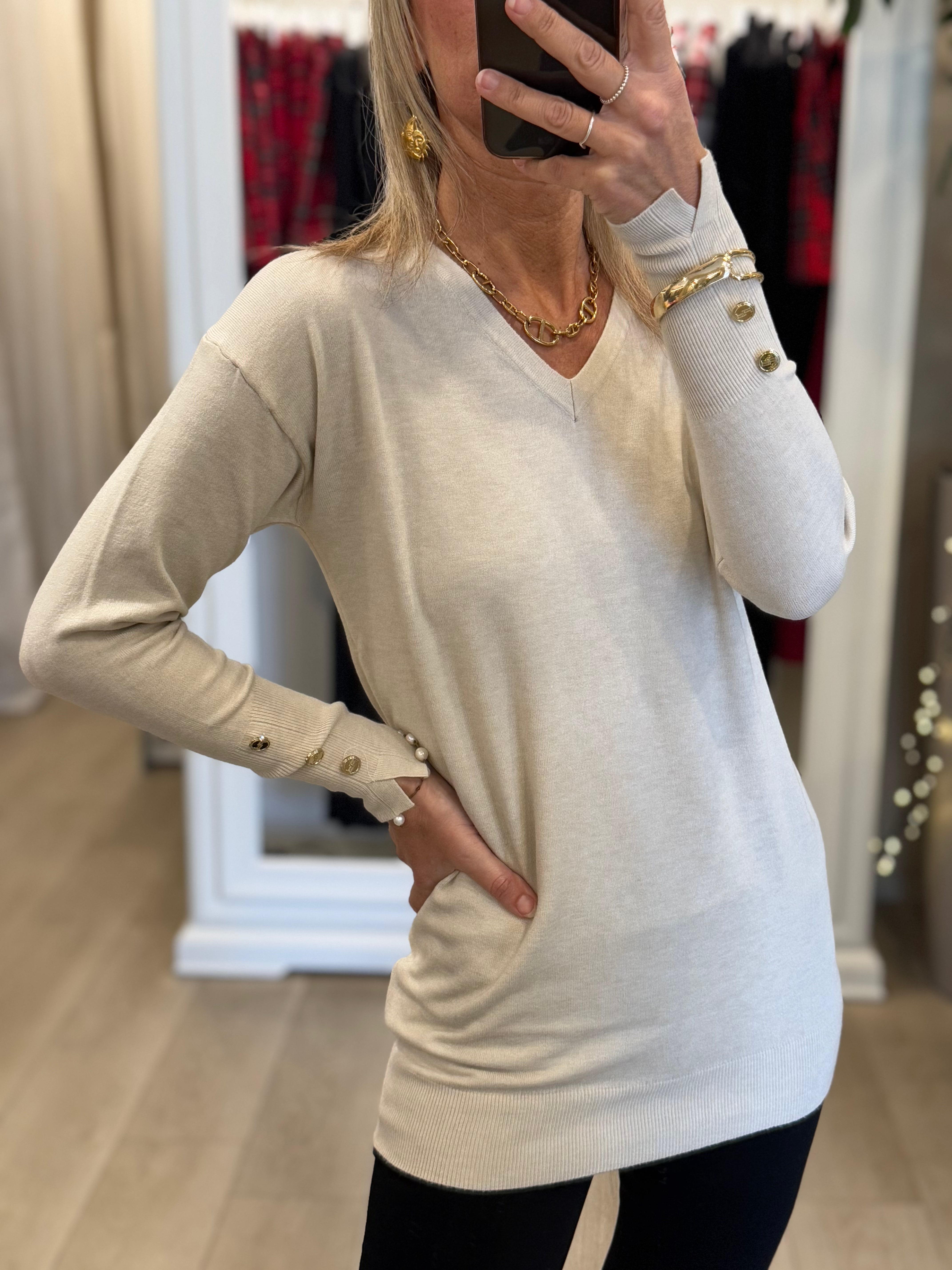 Pullover Lungo Scollo V