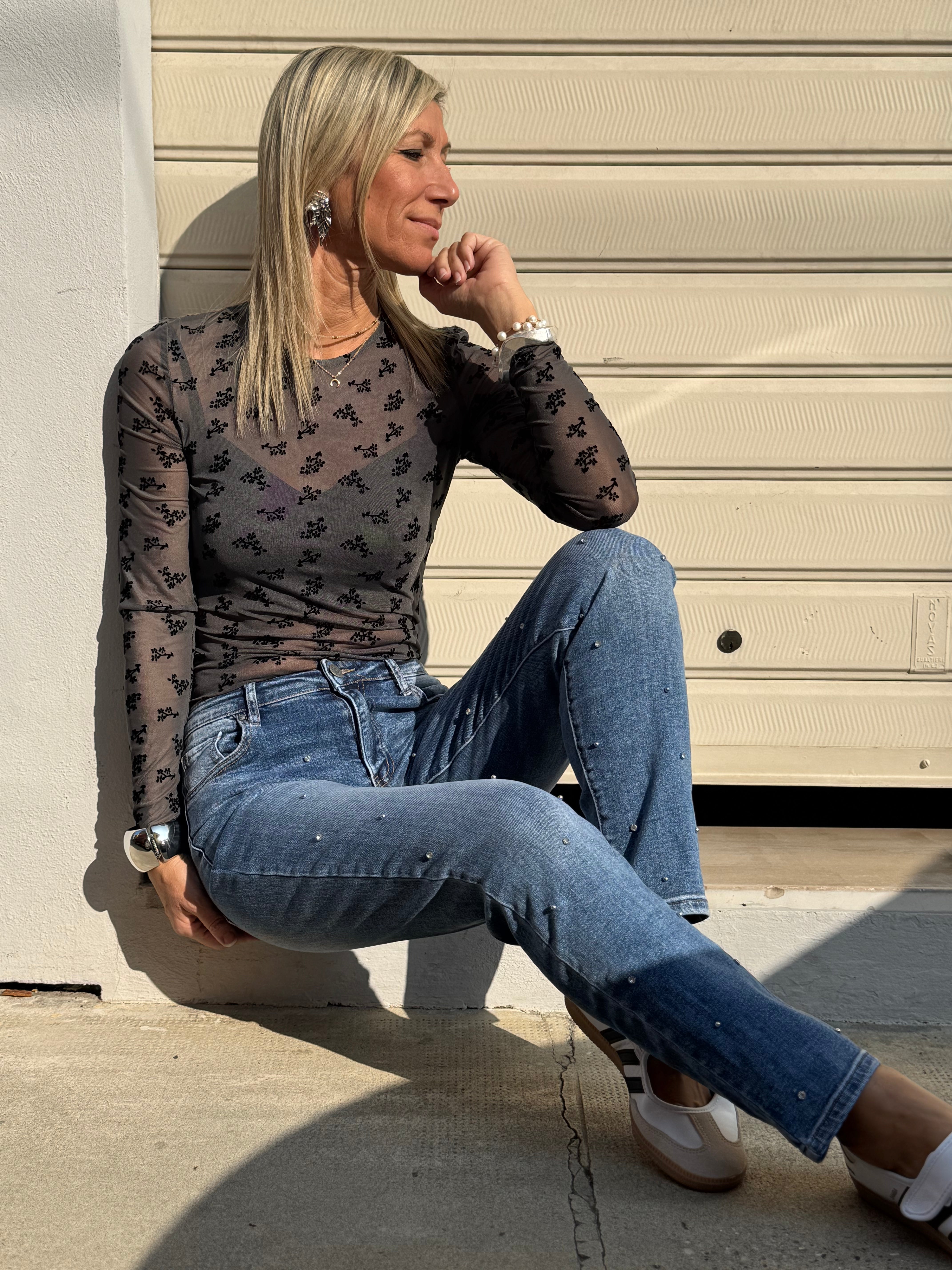 Jeans sigaretta gioiello mimì