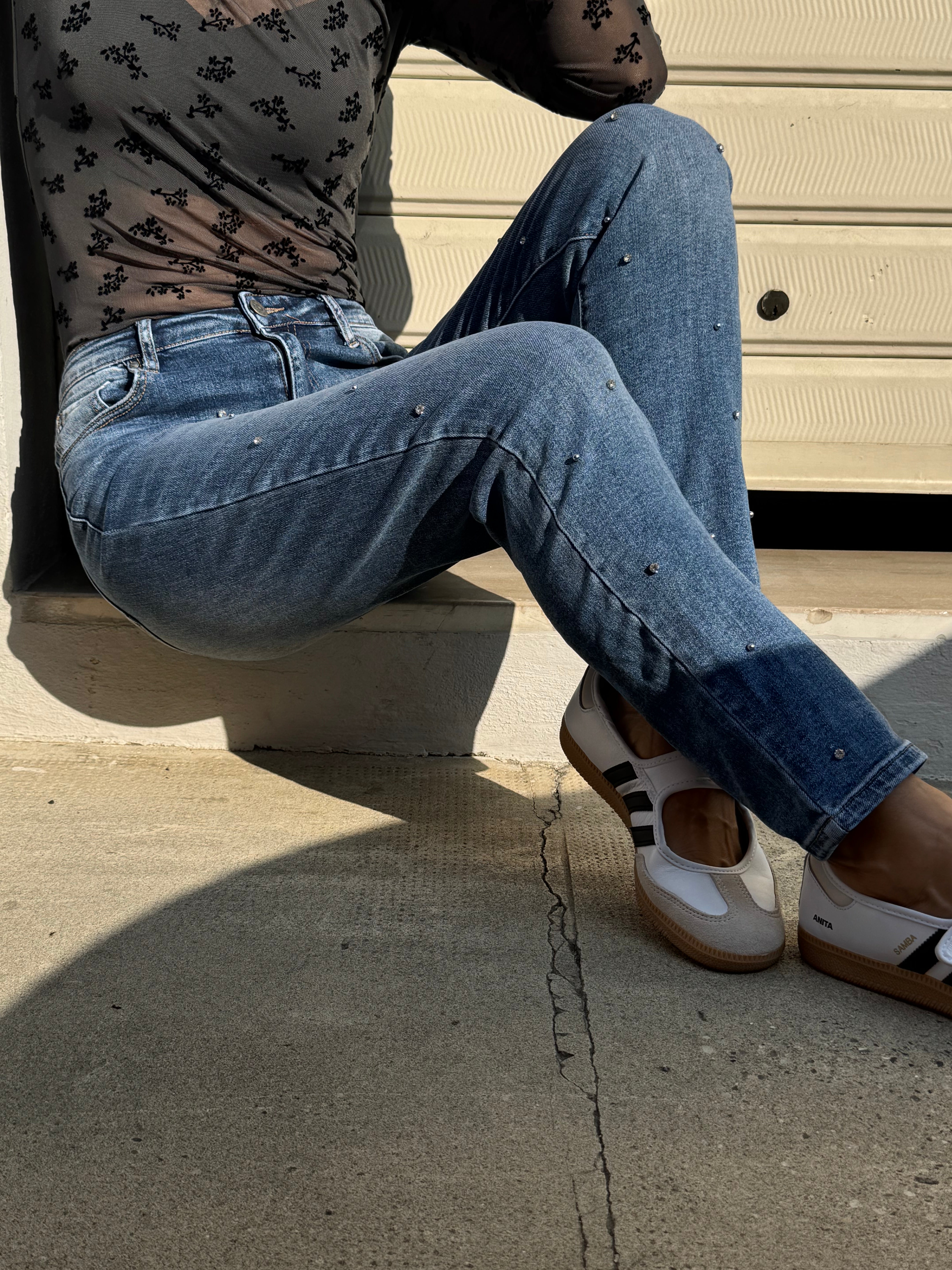 Jeans sigaretta gioiello mimì