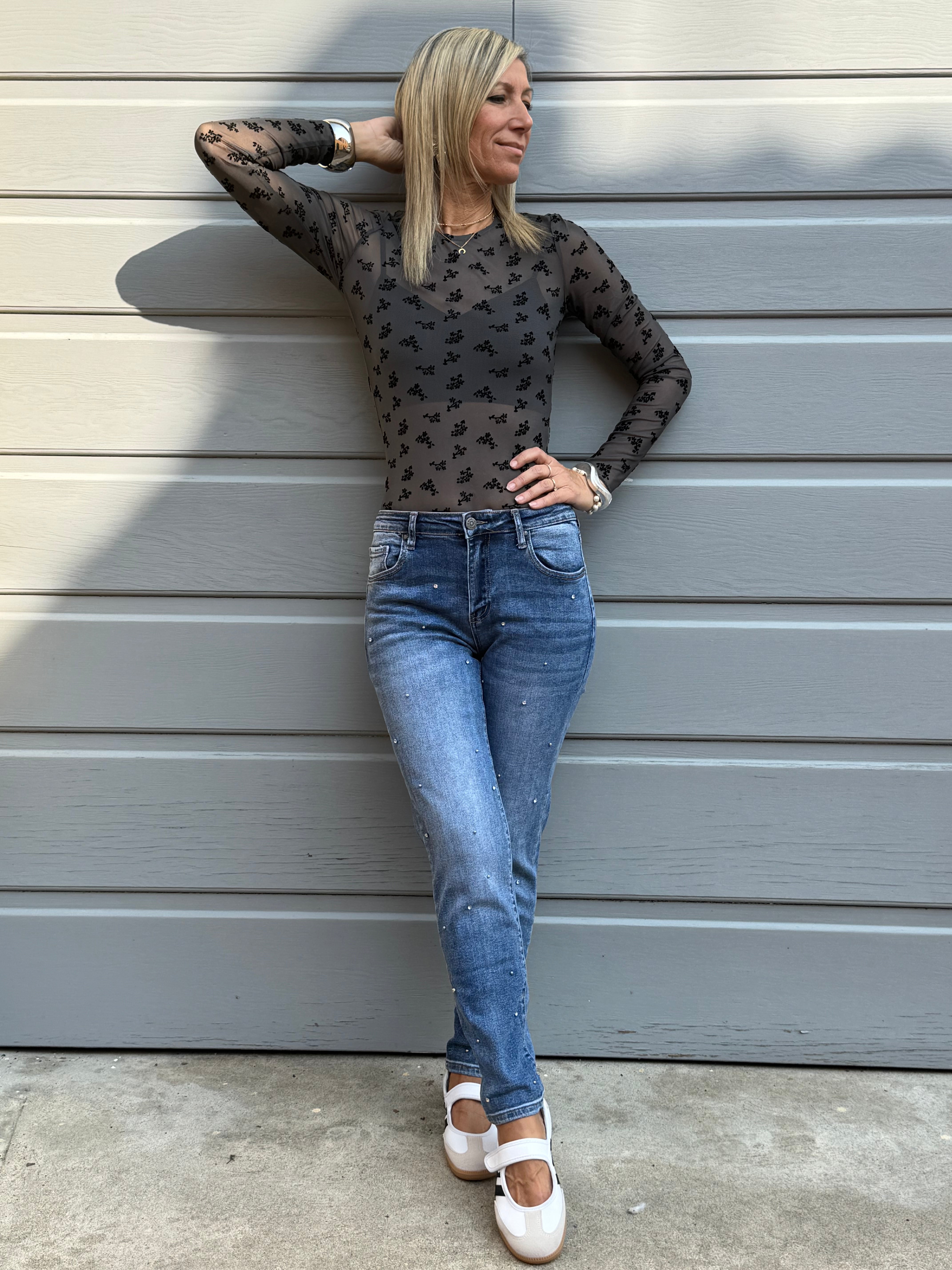 Jeans sigaretta gioiello mimì