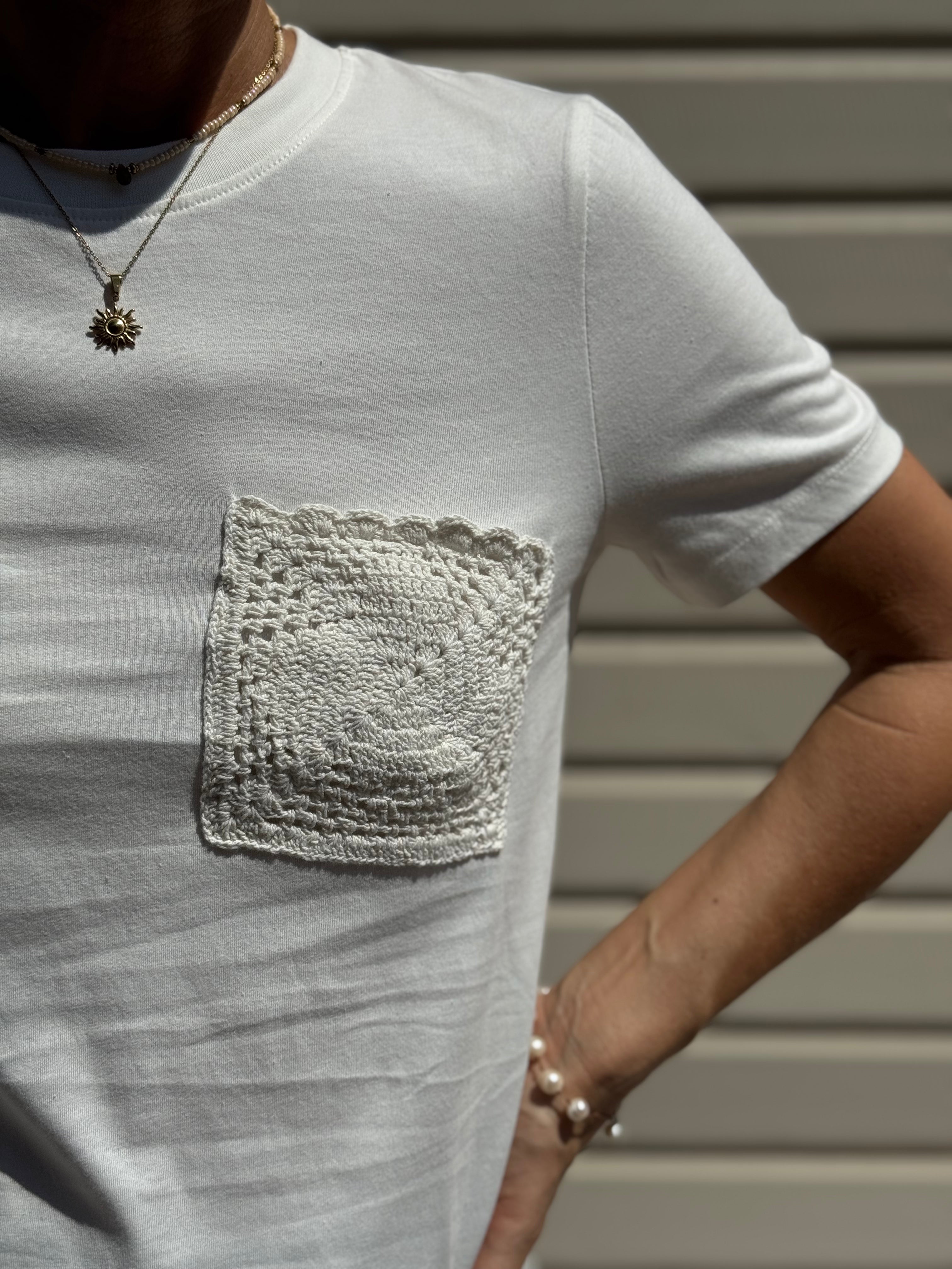 Tshirt Taschino Crochet
