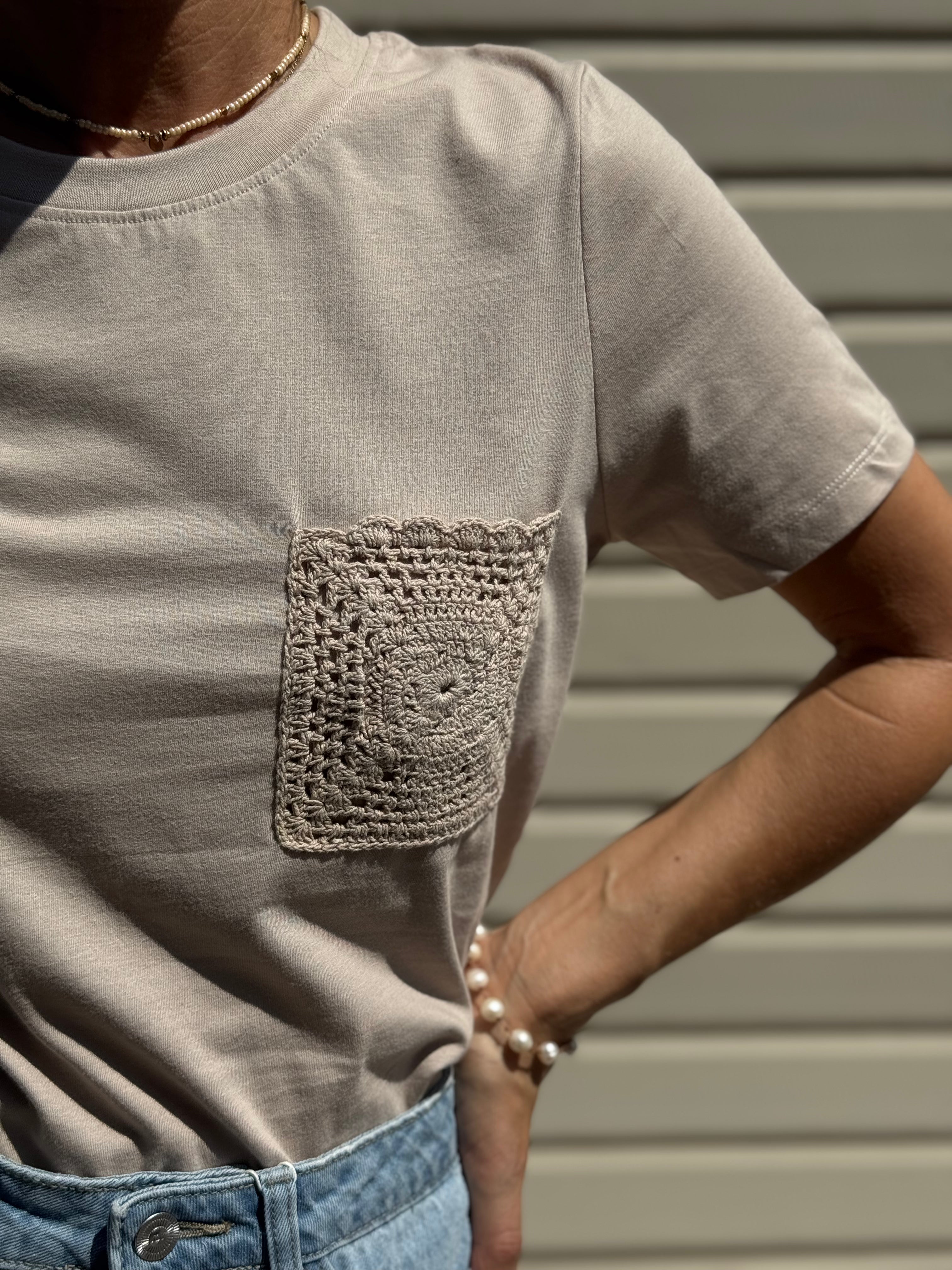 Tshirt Taschino Crochet