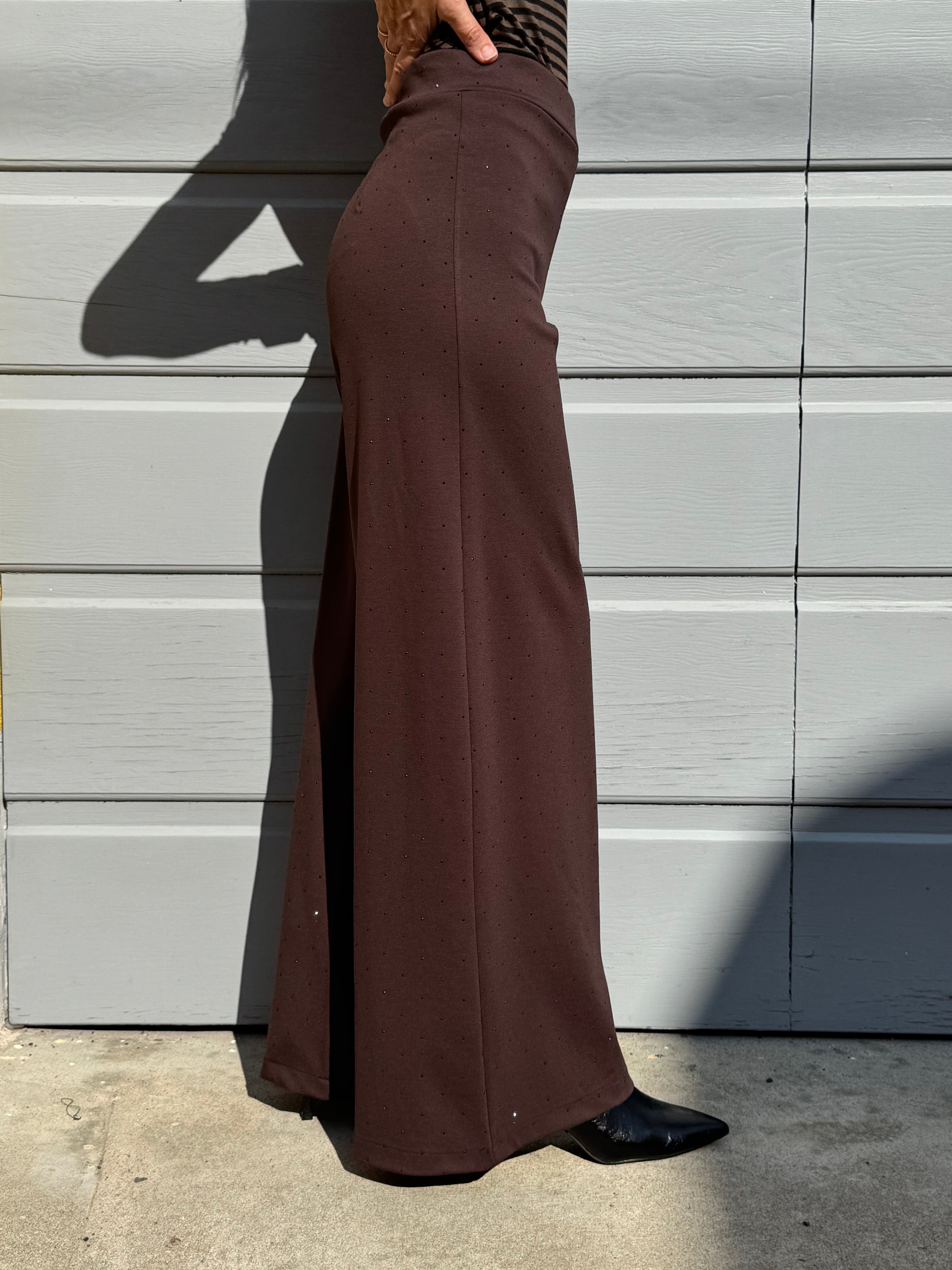 Pantalone palazzo strass adora