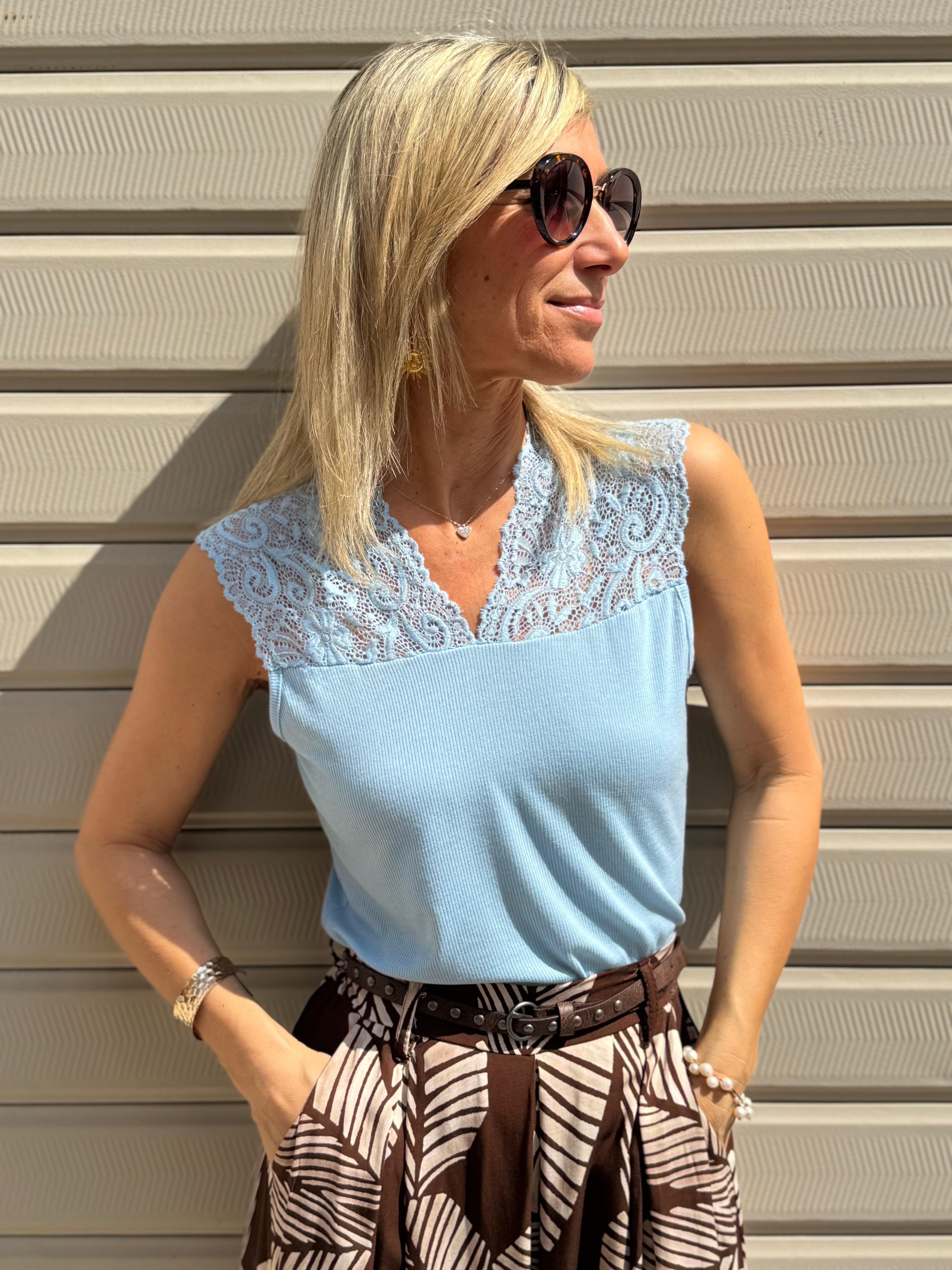 Top pizzo lyocell adora