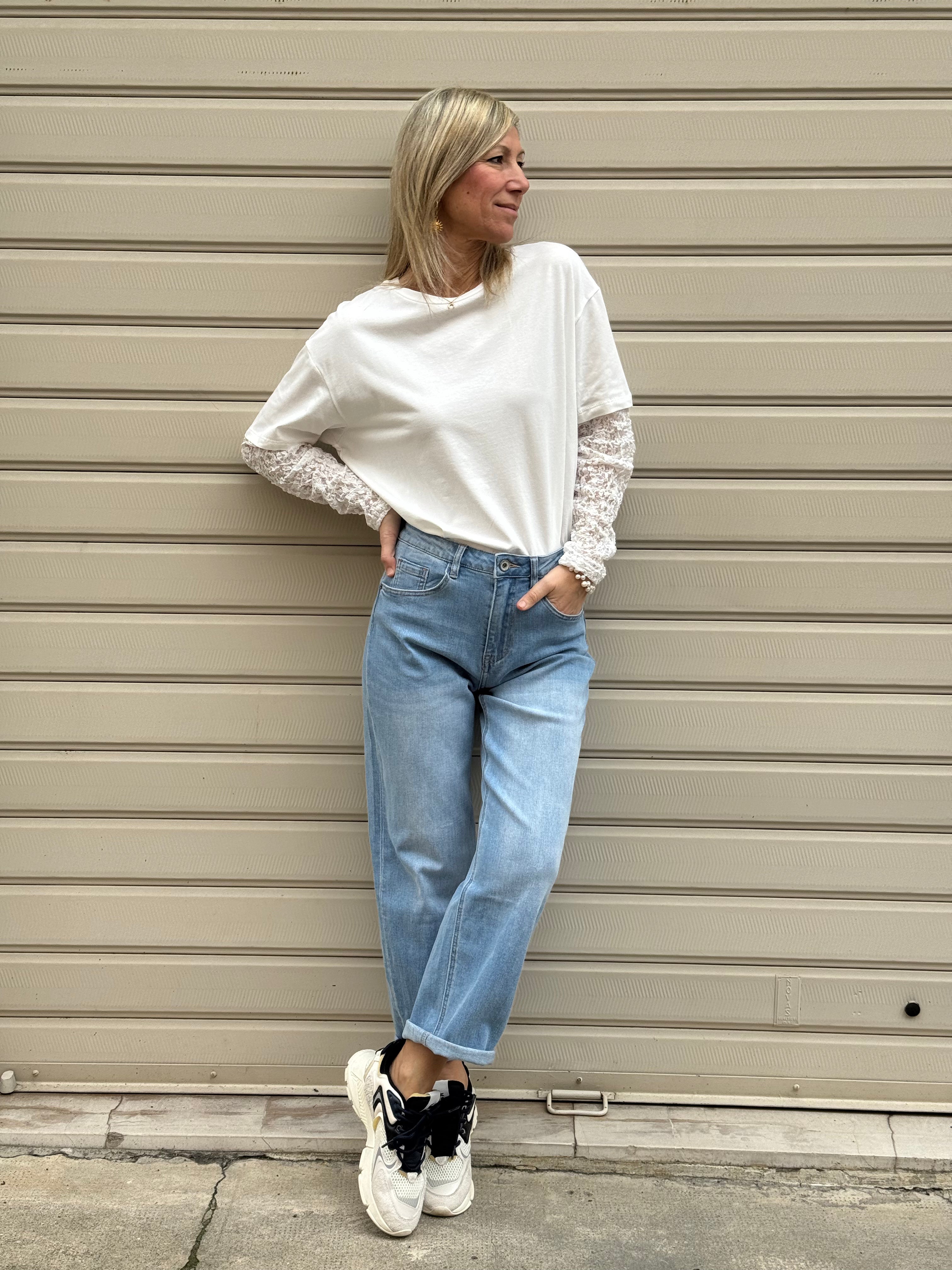 Tshirt maniche pizzo adora