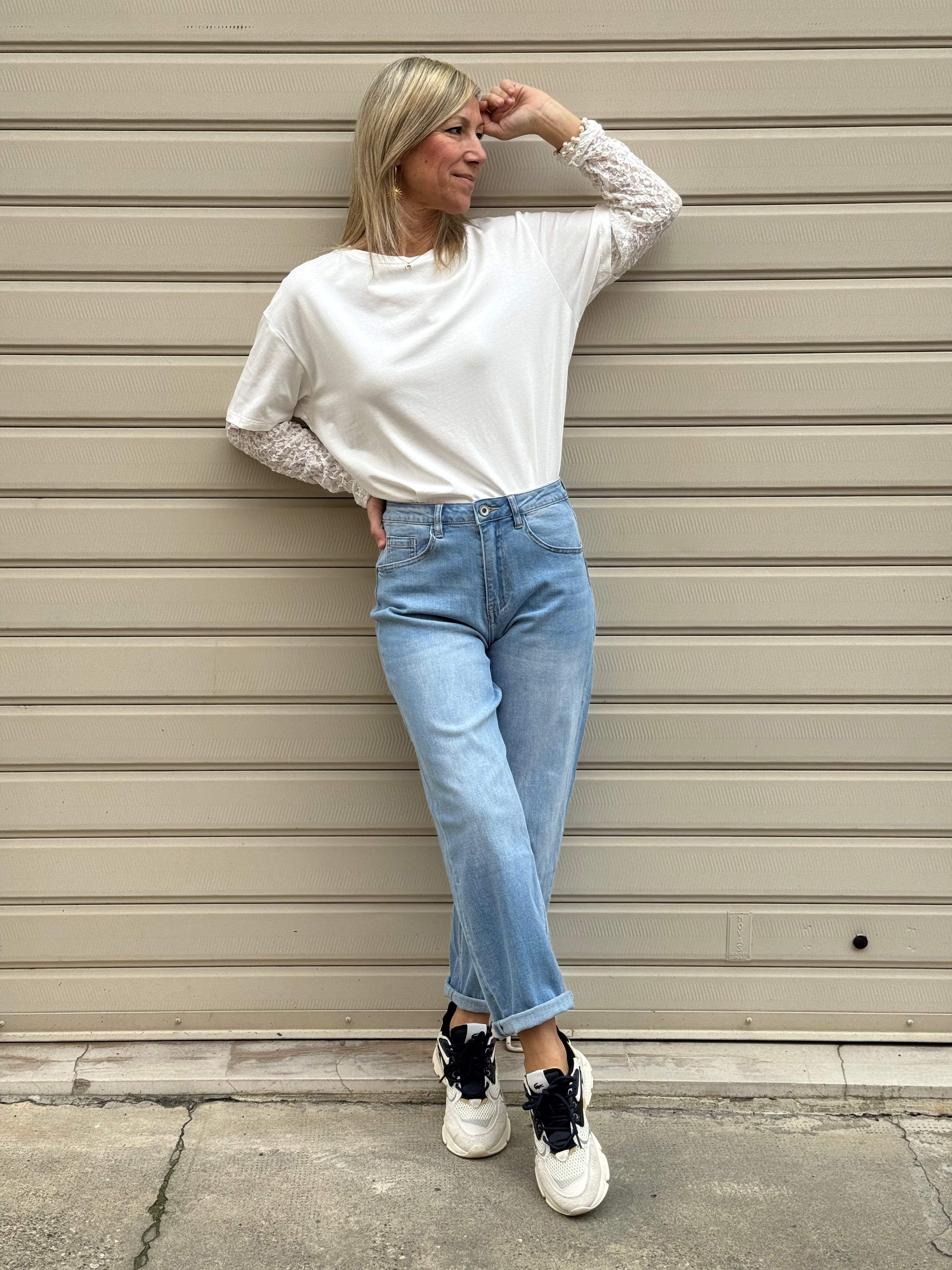 Tshirt maniche pizzo adora