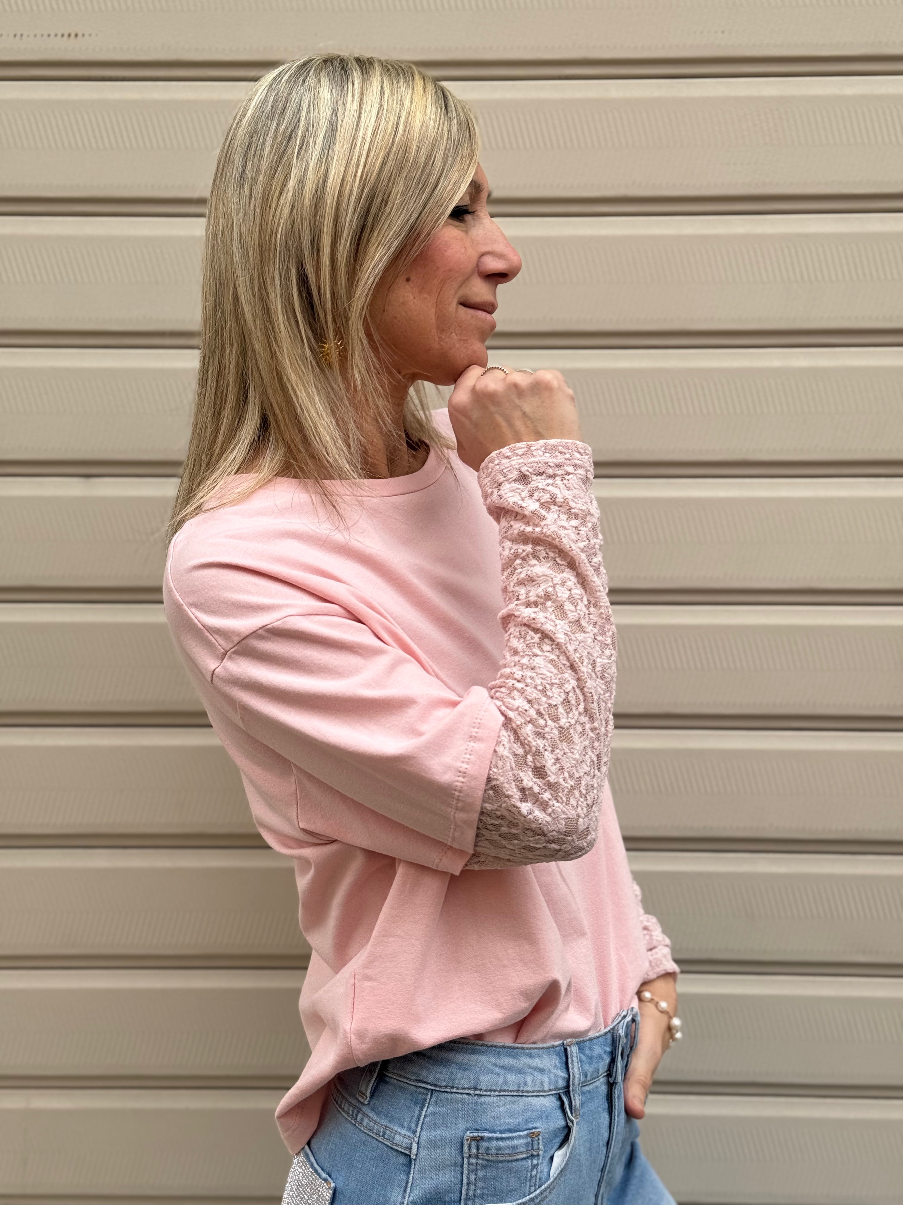 Tshirt maniche pizzo adora