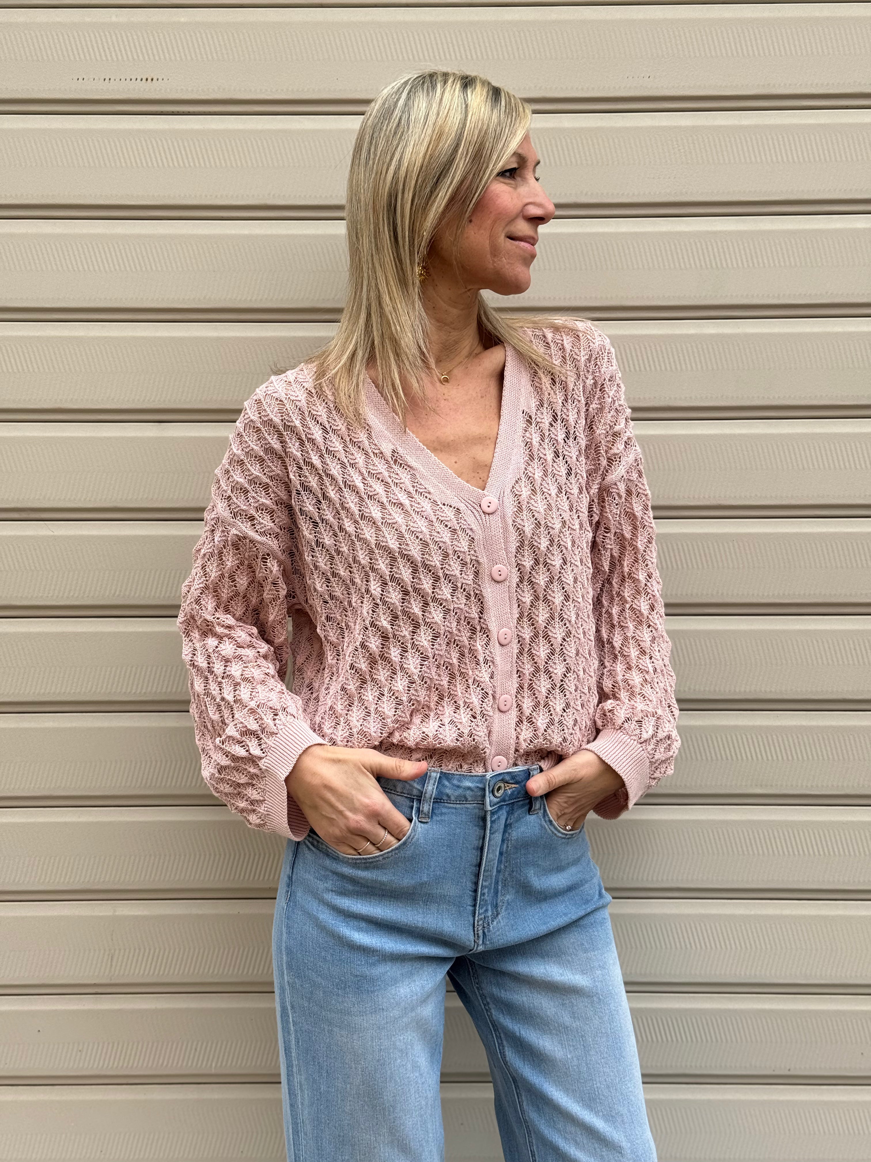 Cardigan traforato kontatto