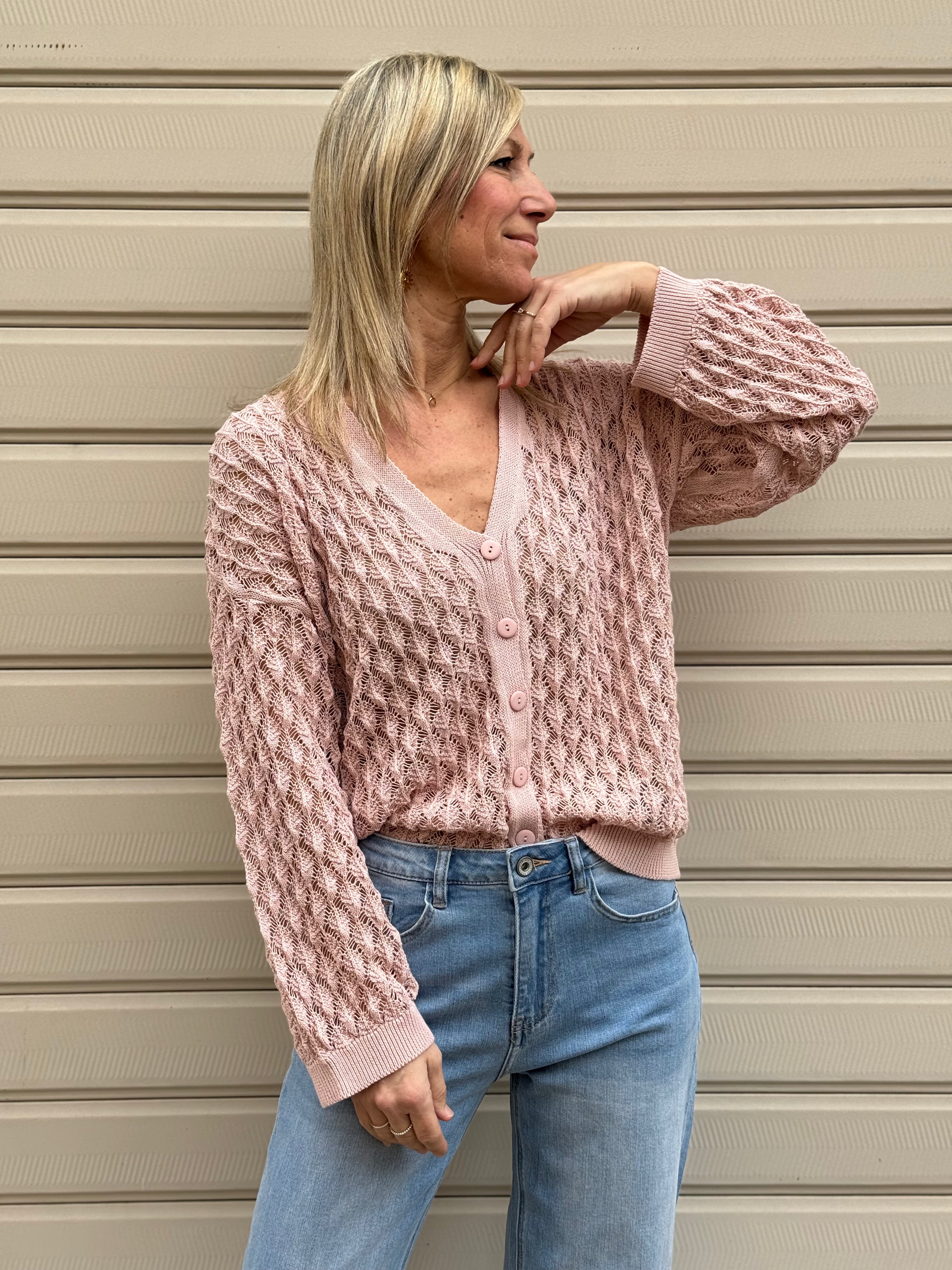 Cardigan traforato kontatto