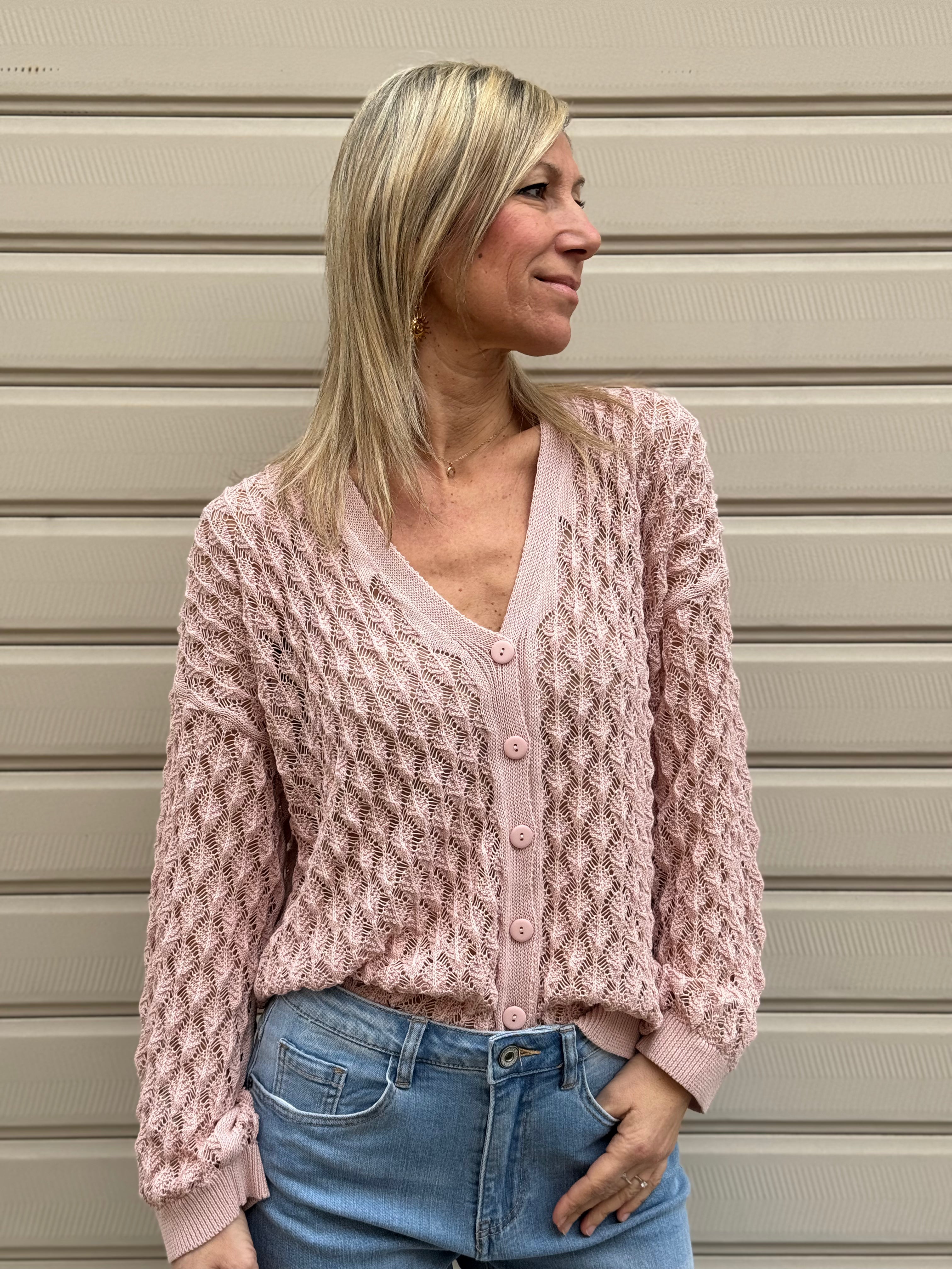 Cardigan traforato kontatto