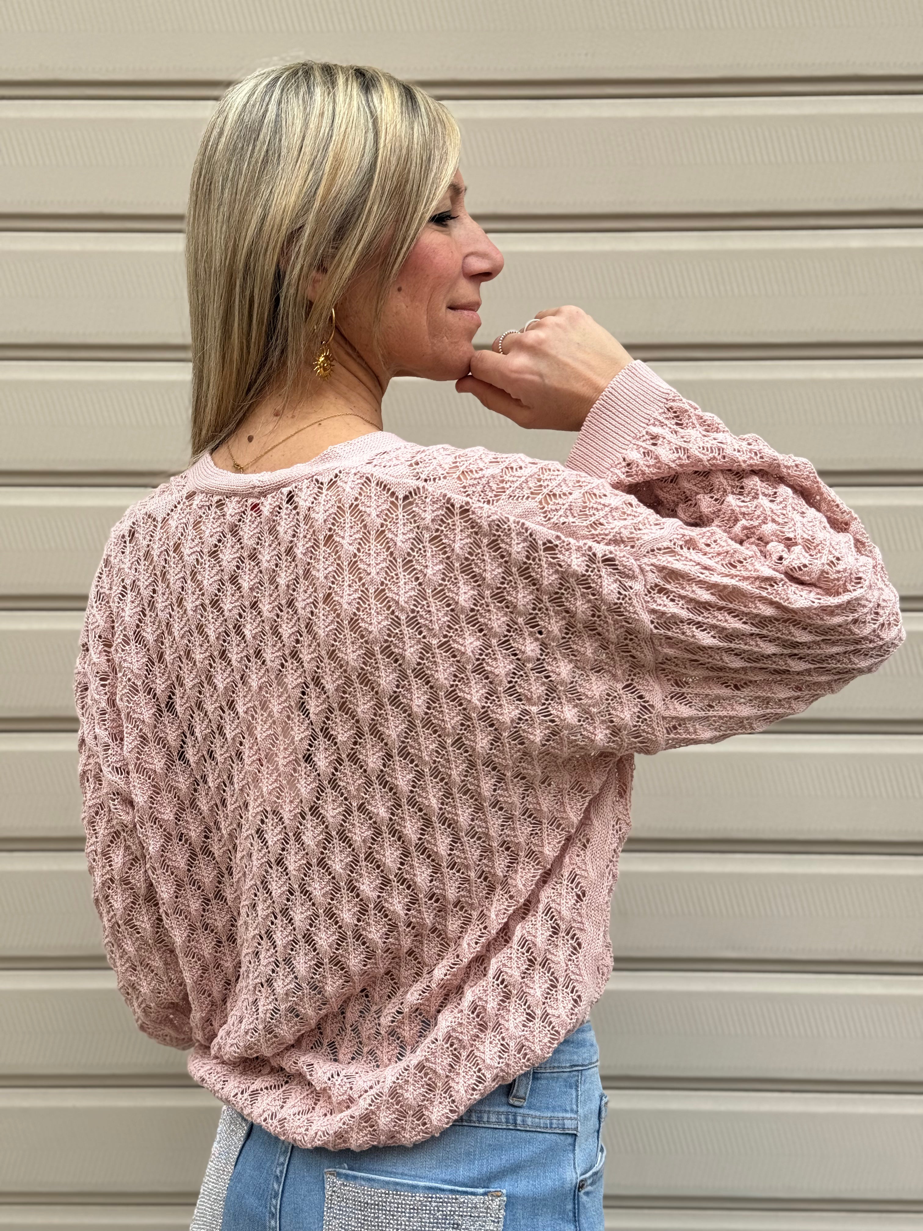 Cardigan traforato kontatto