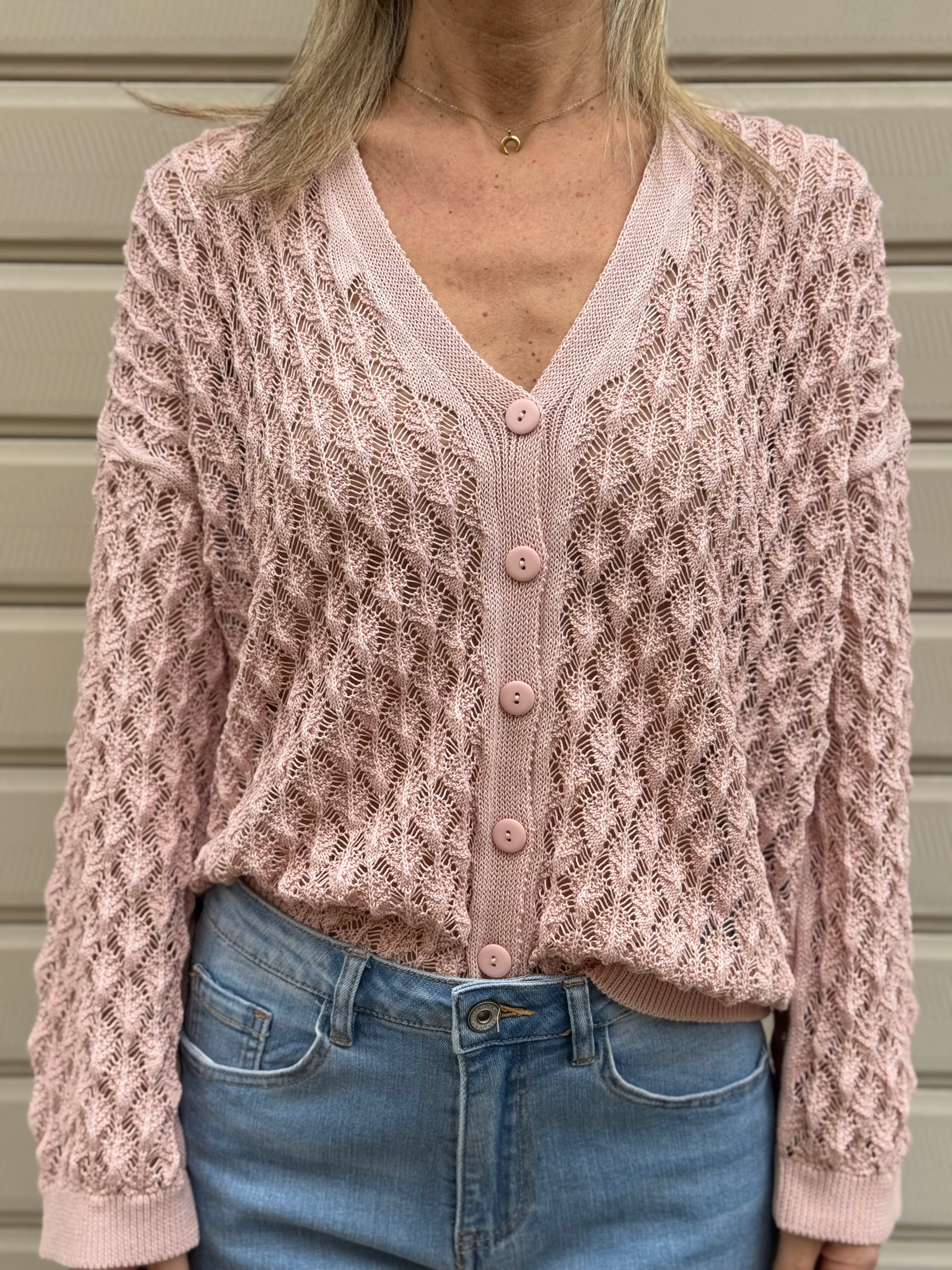 Cardigan traforato kontatto