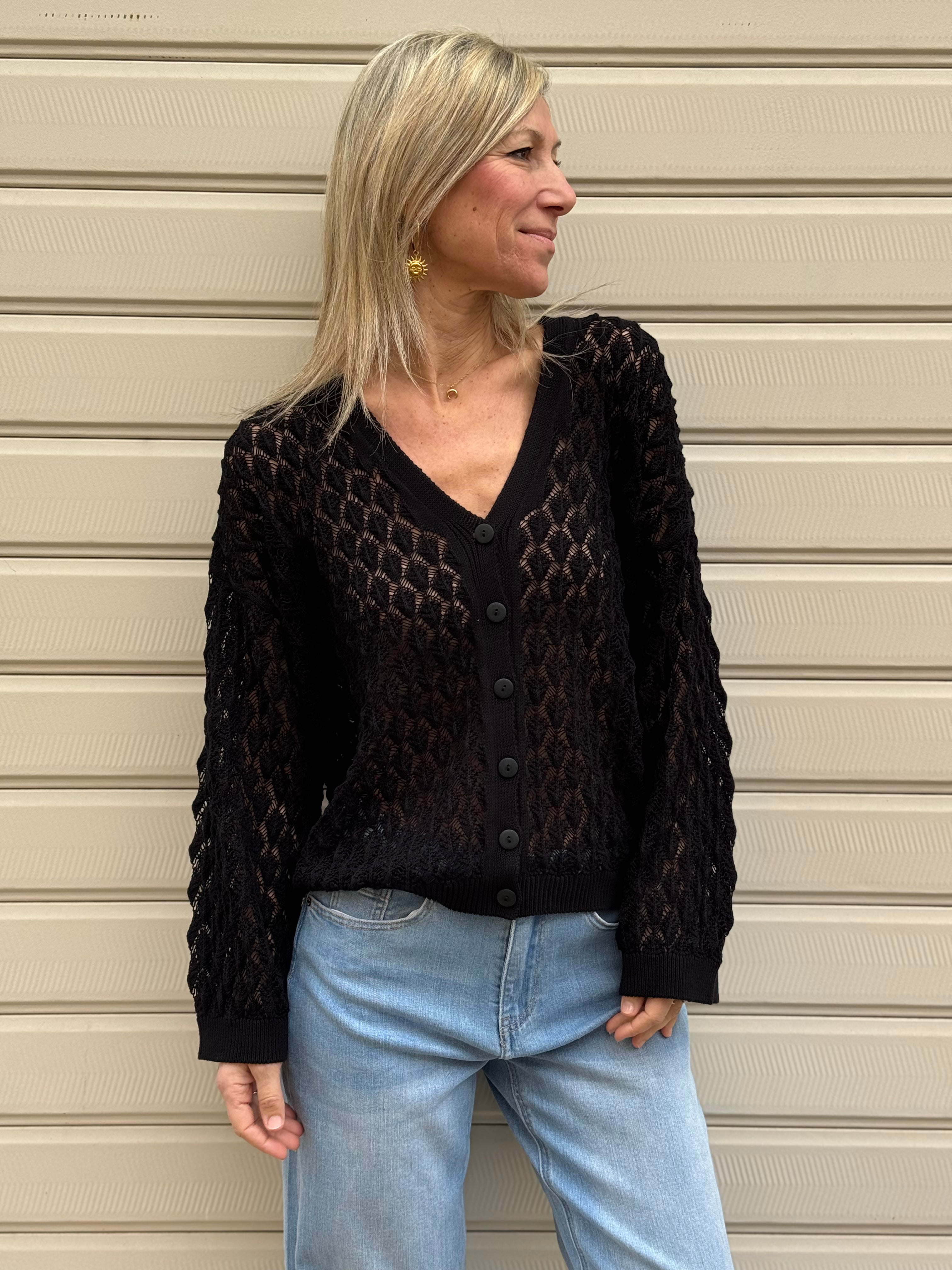 Cardigan traforato kontatto