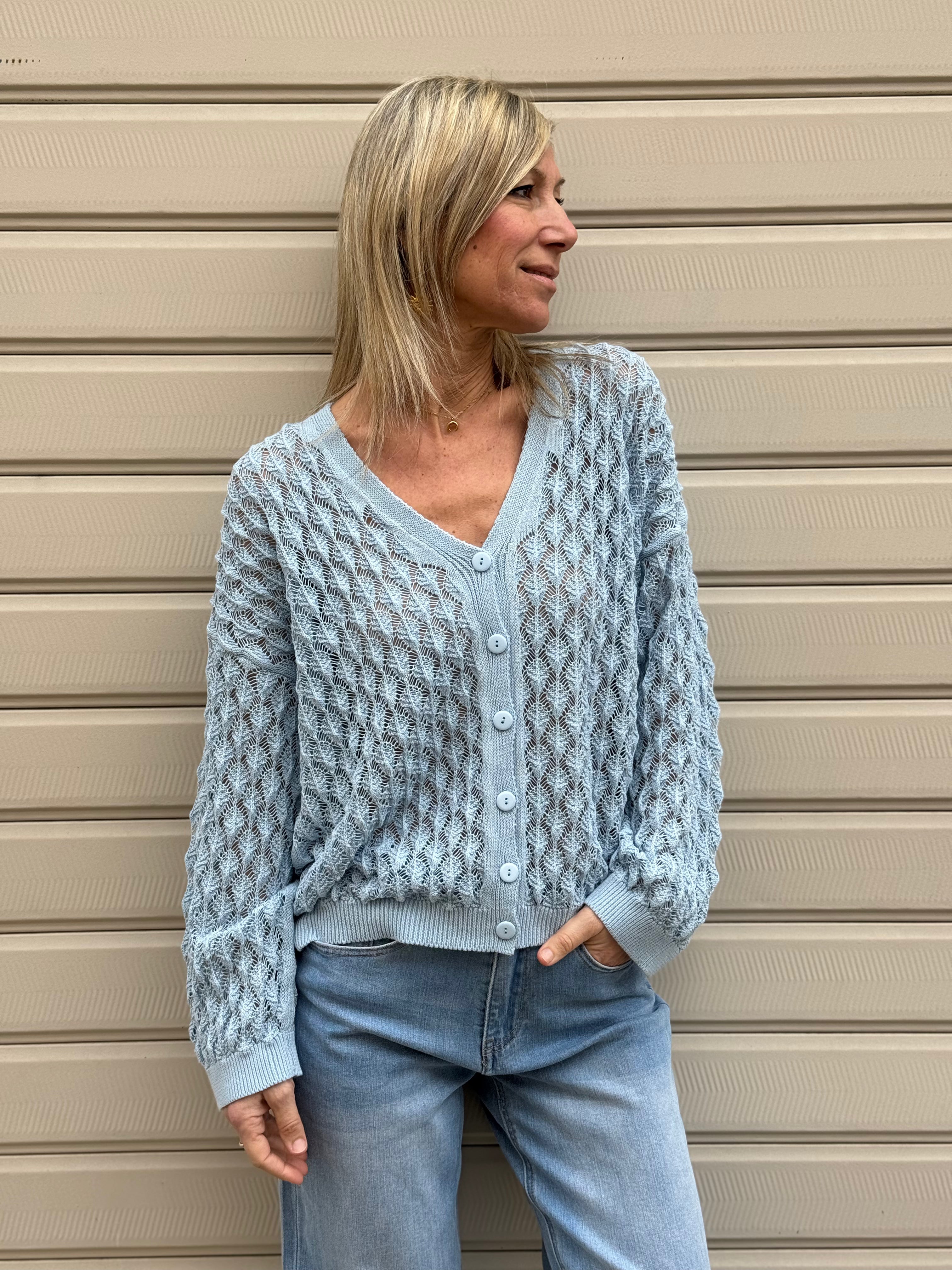 Cardigan traforato kontatto